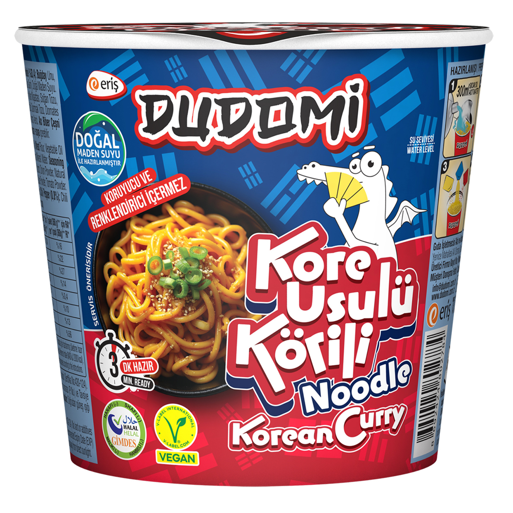 Dudomi Kore Usulü Körili Noodle 60 G Bardak