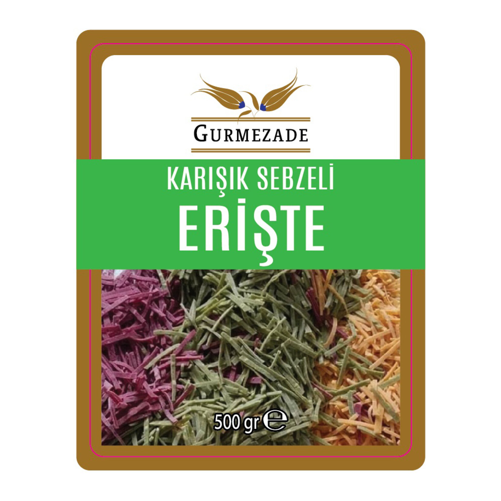 Gurmezade Karışık Sebzeli Erişte 500 G
