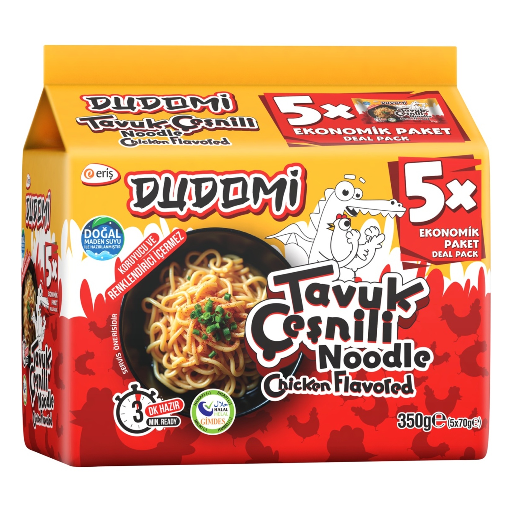 Dudomi Tavuk Çeşnili 5 x 70 G Paket