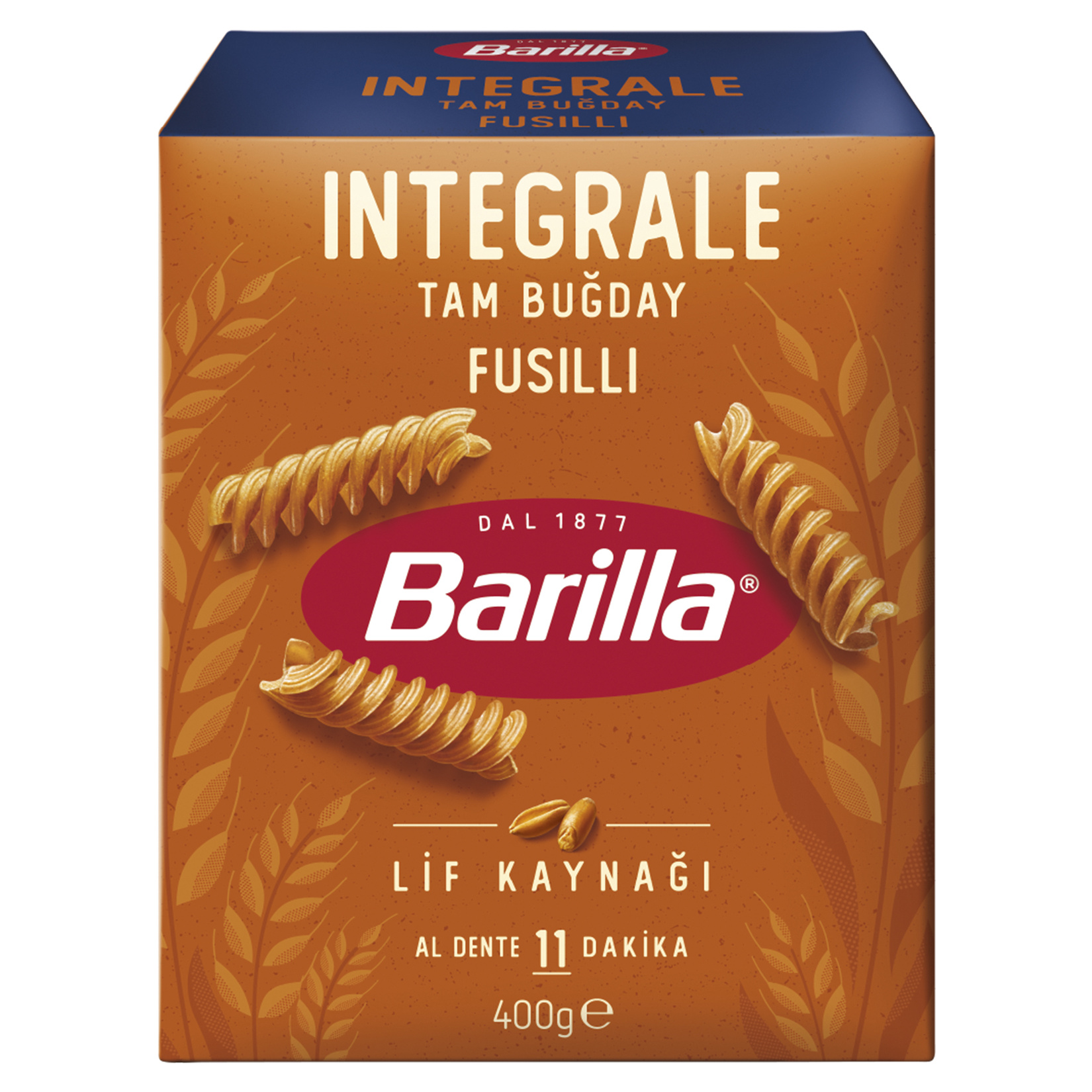 Barilla Tam Buğday Burgu Makarna (Integrale Fusilli) 400 G - Görsel 2