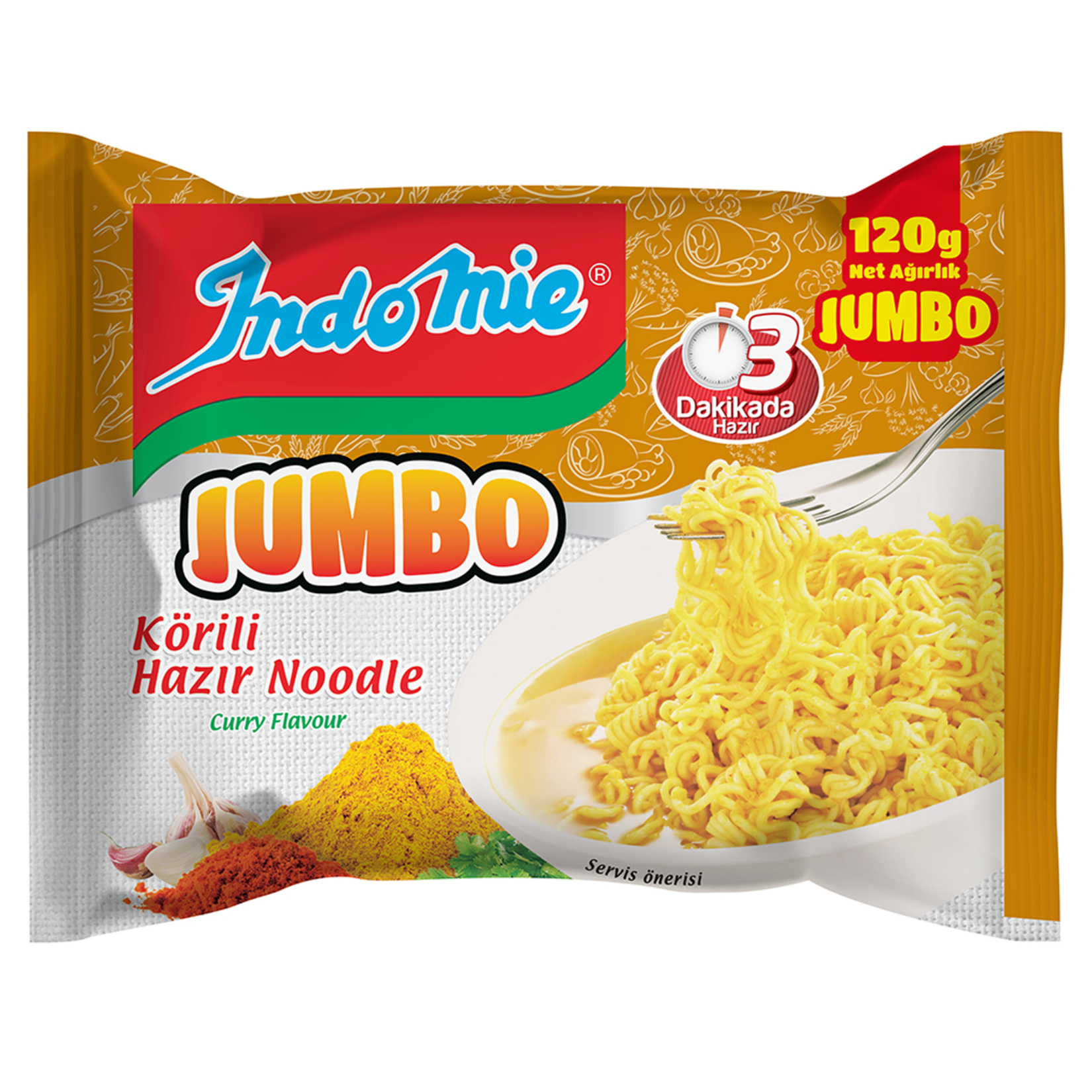 Indomie Jumbo Körili Hazır Noodle 120 G