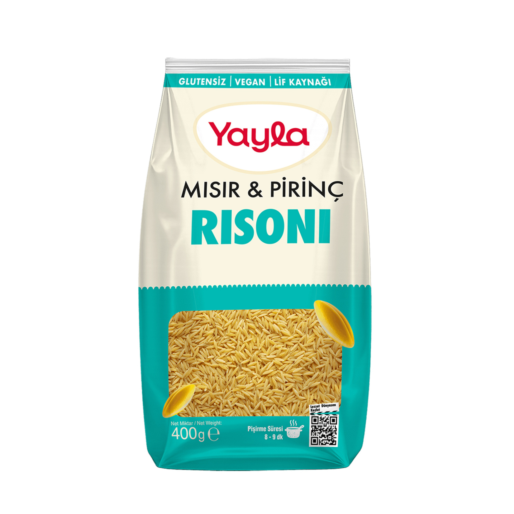 Yayla Glutensiz Mısır Pirinç Risoni 400 G