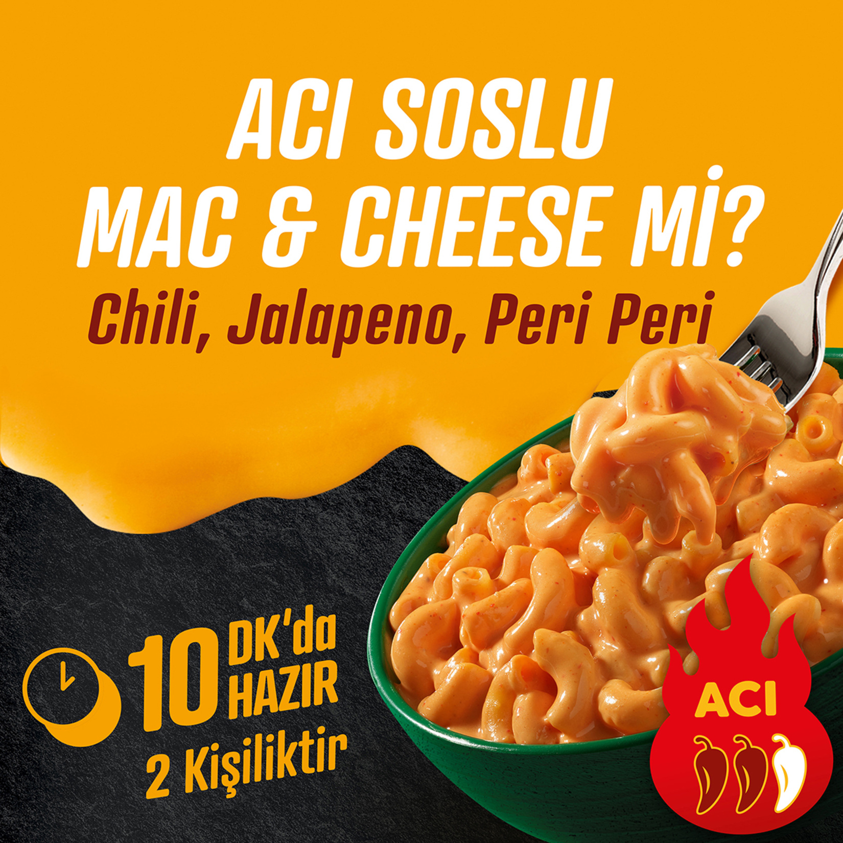Knorr Çabuk Makarna Mac & Cheese Chili Heat 212 G - Görsel 4
