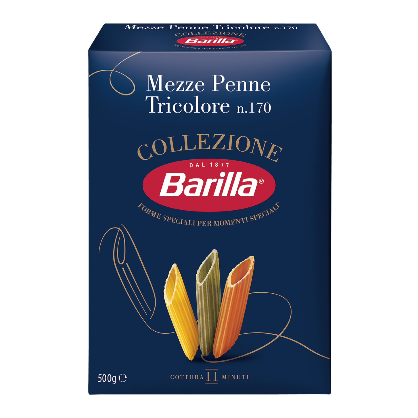 Barilla Mezze Penne Tricolore  500 G - Görsel 2