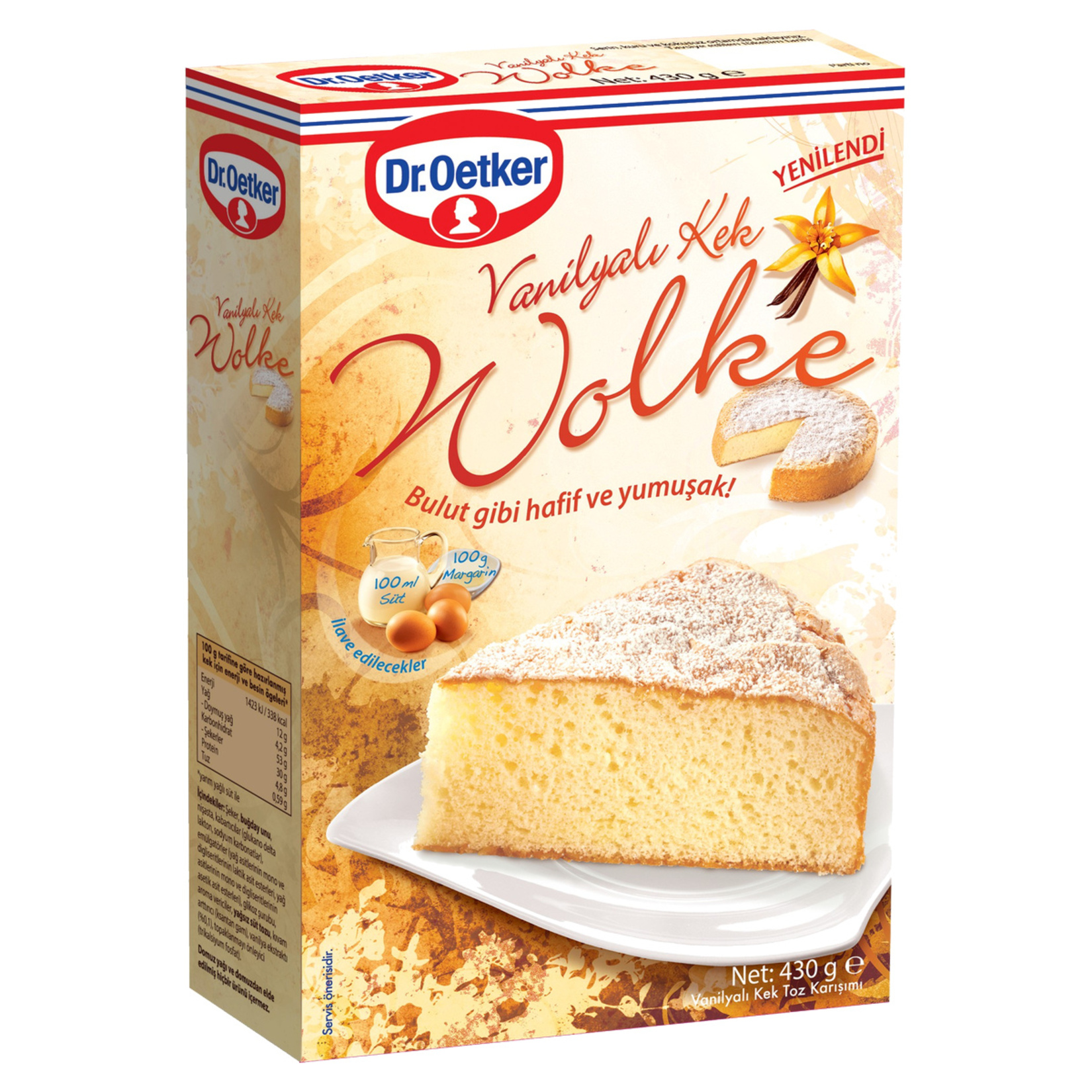 Dr.Oetker Wolke Vanilyalı Kek Karışımı 430 G