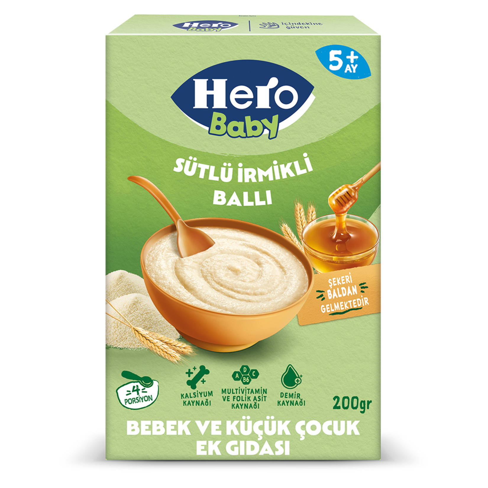 Hero Baby Sütlü Ballı İrmikli Ek Besin 400 G - Görsel 1