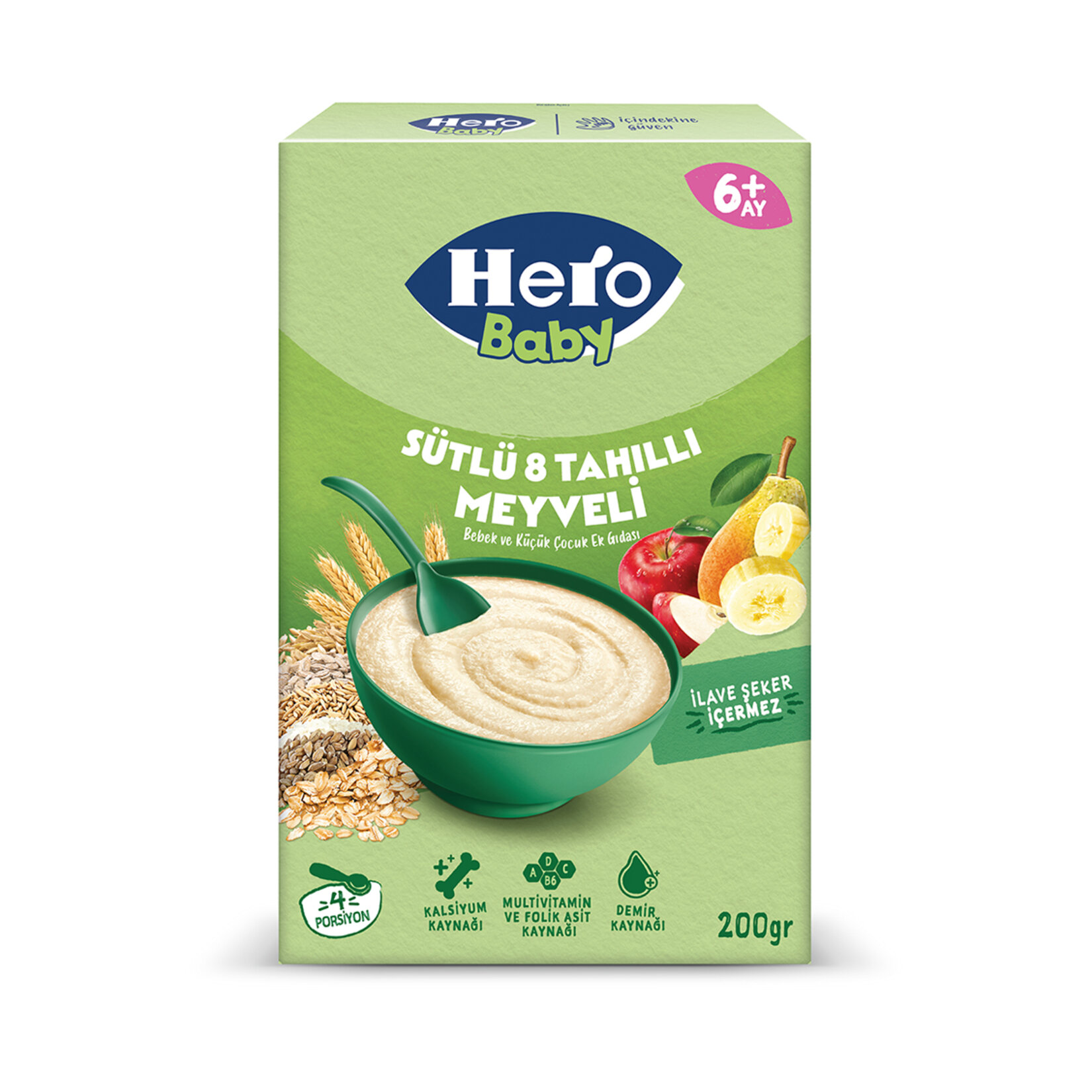 Hero Baby Sütlü 8 Tahıllı Meyveli Ek Besin 400 G - Görsel 2