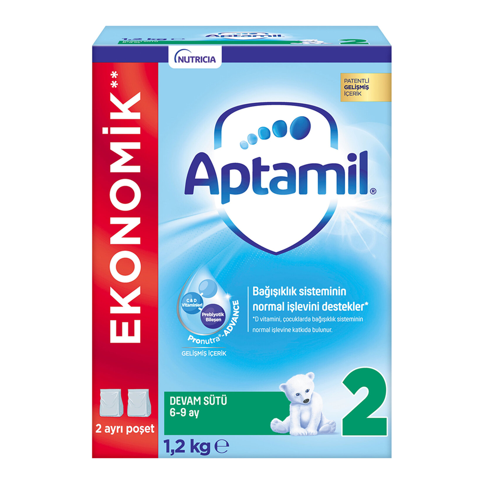 Aptamil 2 Devam Sütü 1200 G 6-9 Ay - Görsel 1