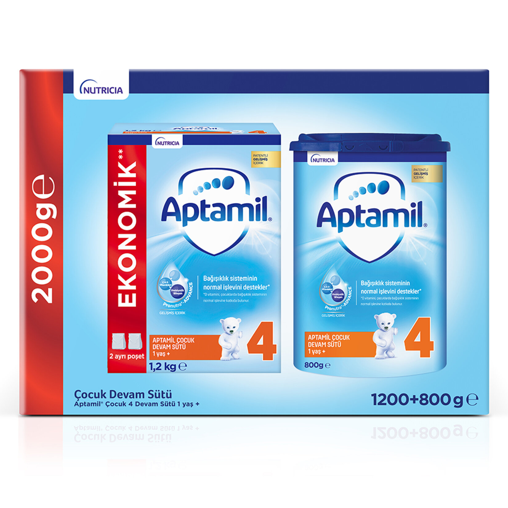 Aptamil Devam Sütü 4 1200 G + 800 G
