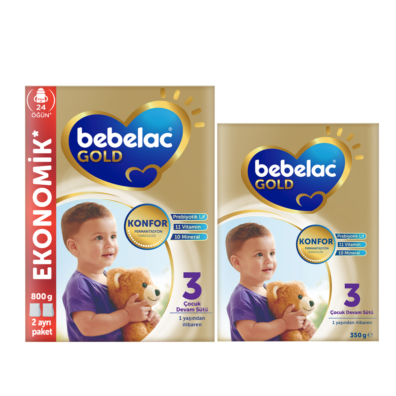 Bebelac Gold  Konfor 3 Devam Sütü  1+ Yaş 1150 G - Görsel 1