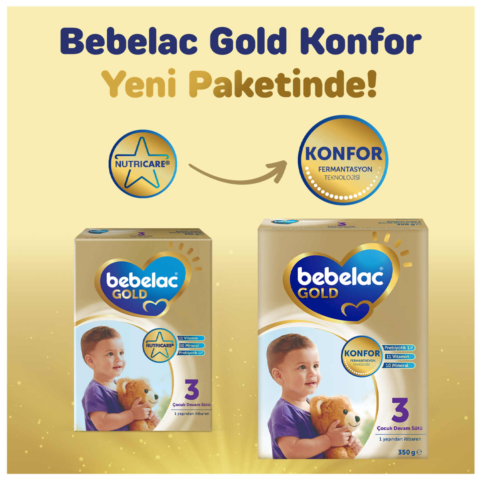 Bebelac Gold  Konfor 3 Devam Sütü  1+ Yaş 1150 G - Görsel 2