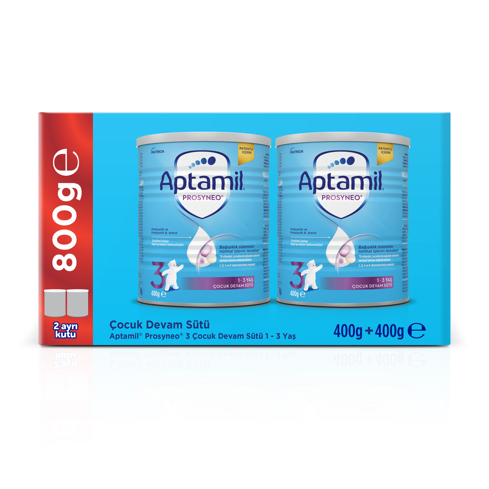 Aptamil Prosyneo 3 Çocuk Devam Sütü 2 x 400 G - Görsel 1
