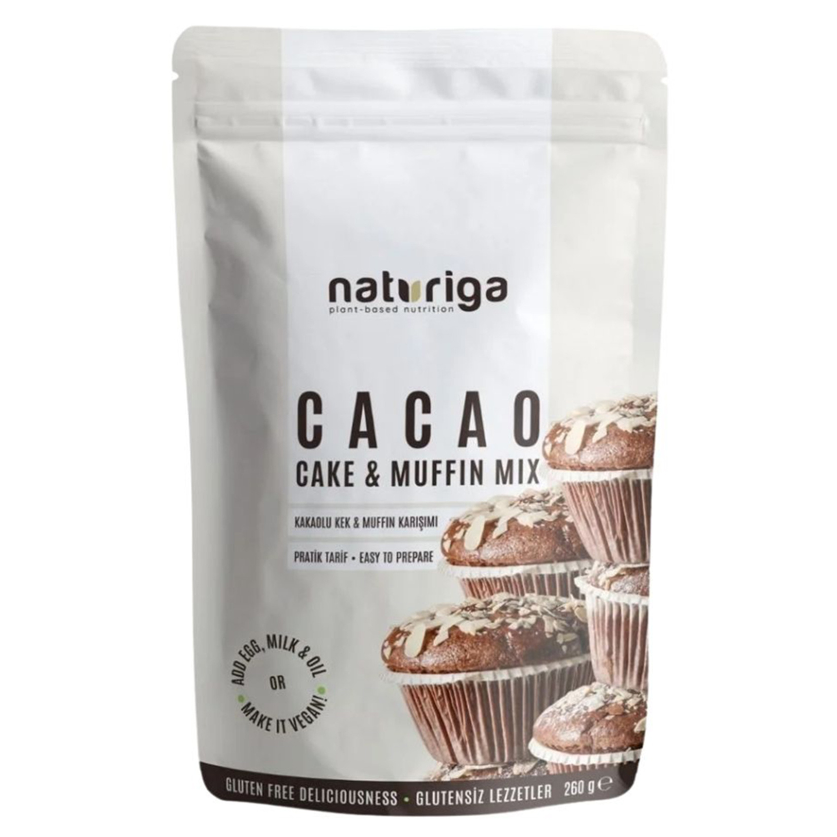 Naturiga Glutensiz Kakaolu Kek Karışımı 260 G