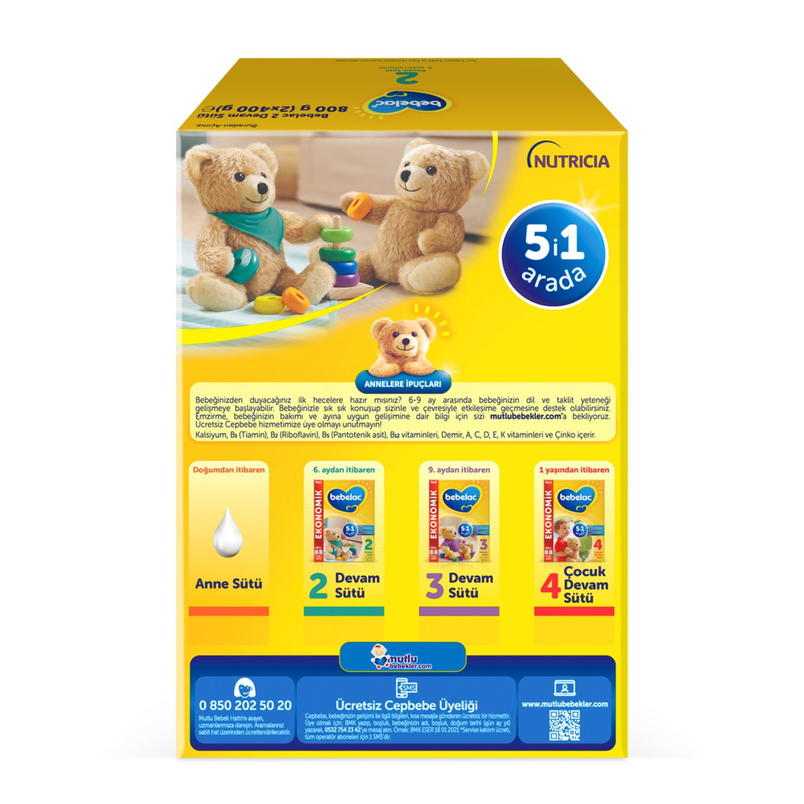 Bebelac Devam Sütü 2 800 G - Görsel 2