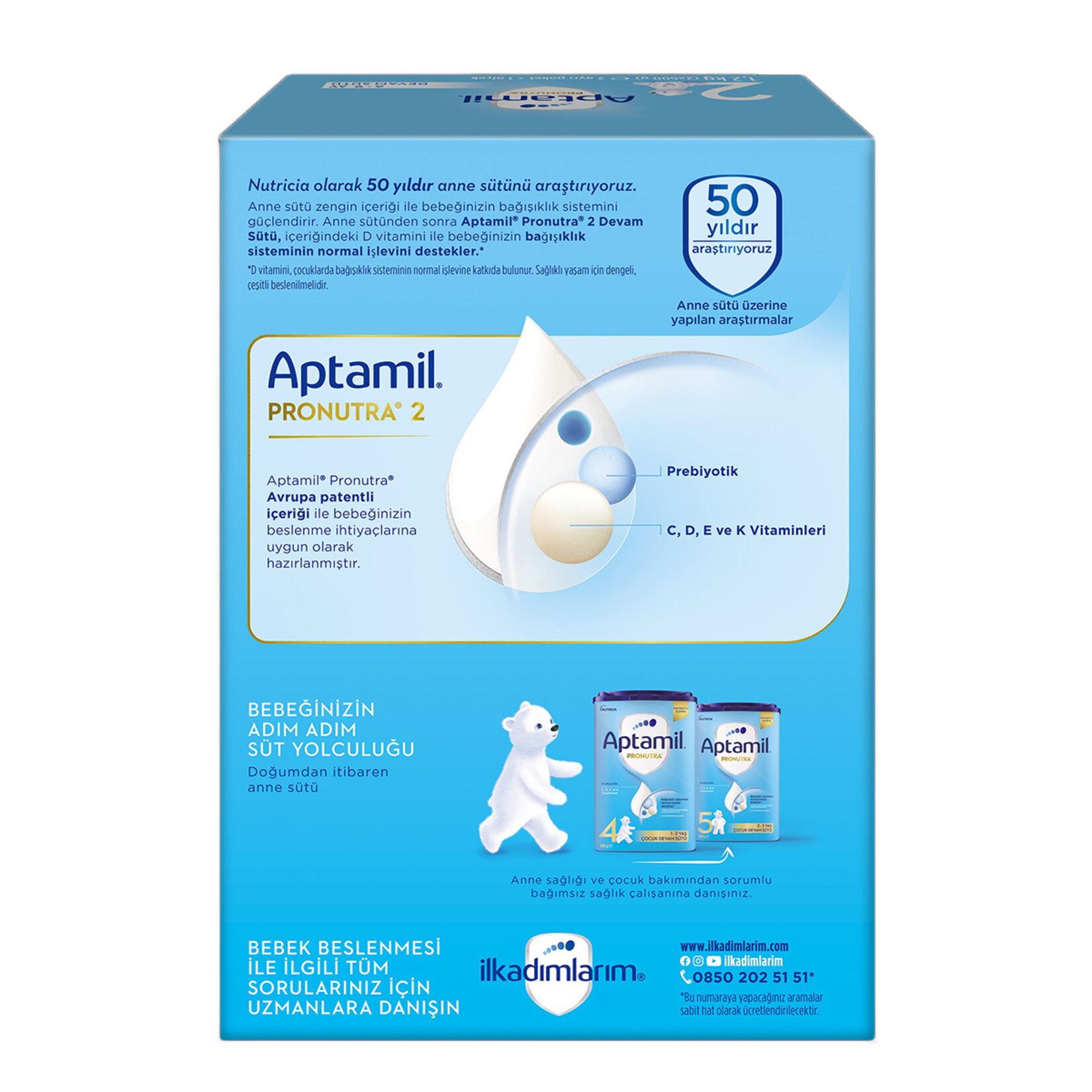 Aptamil Pronutra 2 Devam Sütü 1200 G - Görsel 2