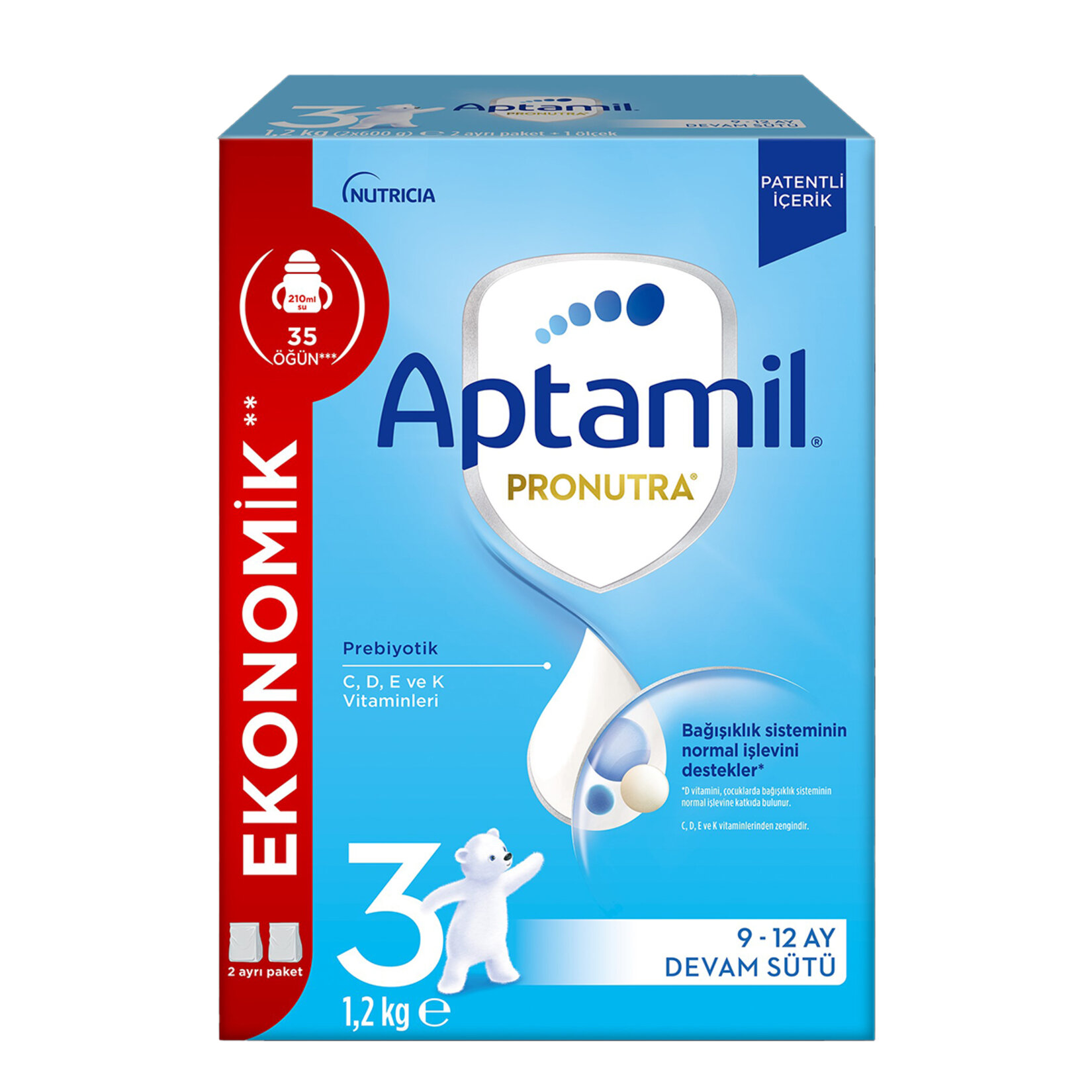 Aptamil Pronutra 3 Devam Sütü 1200 G - Görsel 1
