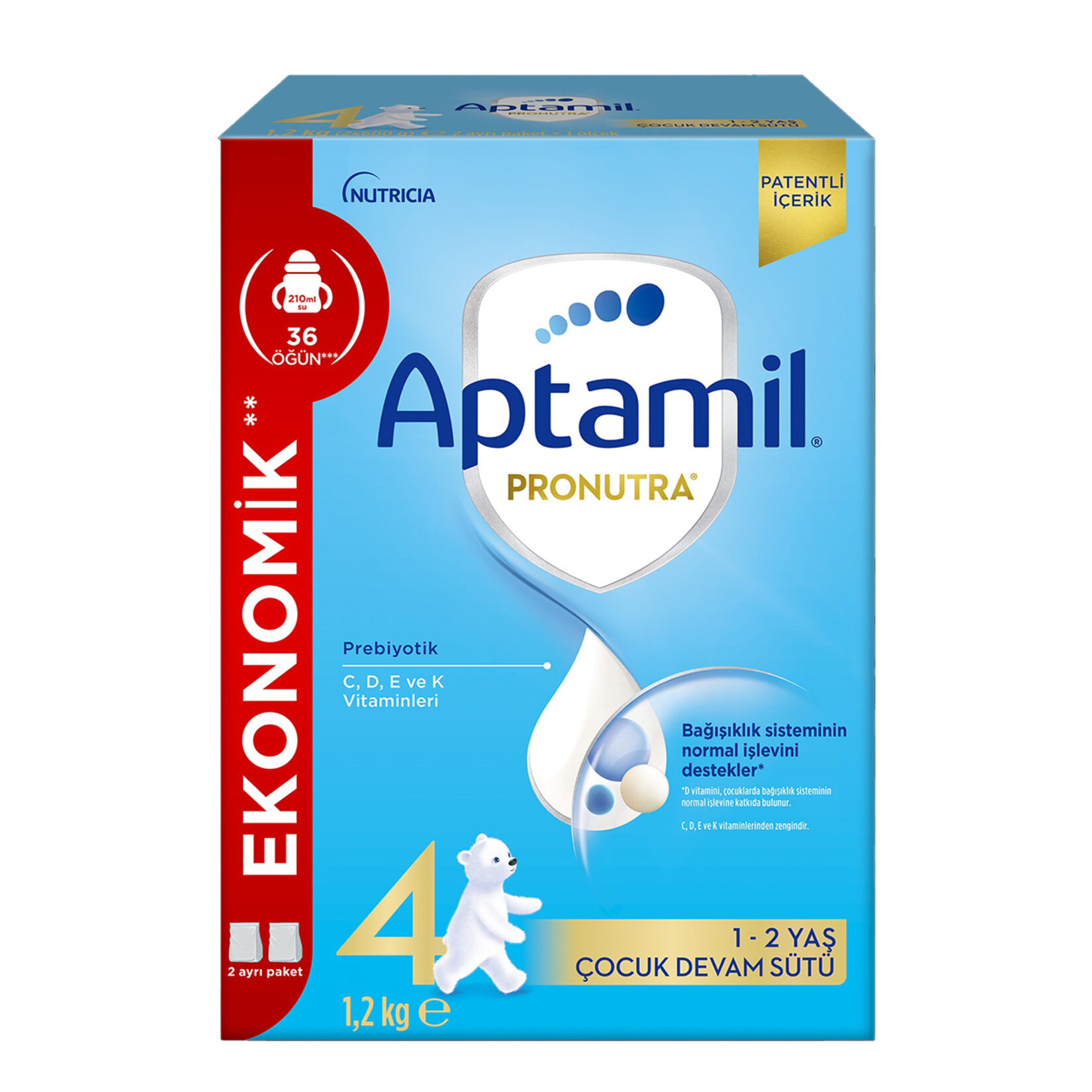Aptamil Pronutra 4 Devam Sütü 1200 G - Görsel 1