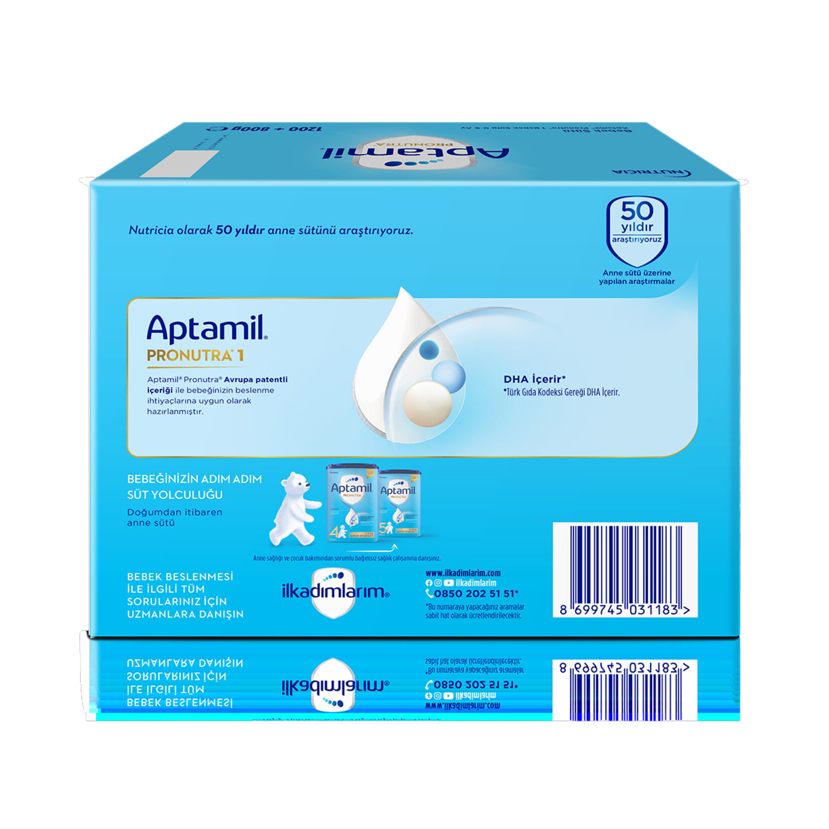 Aptamil Pronutra 1 Bebek Sütü 1.200+800 G - Görsel 2