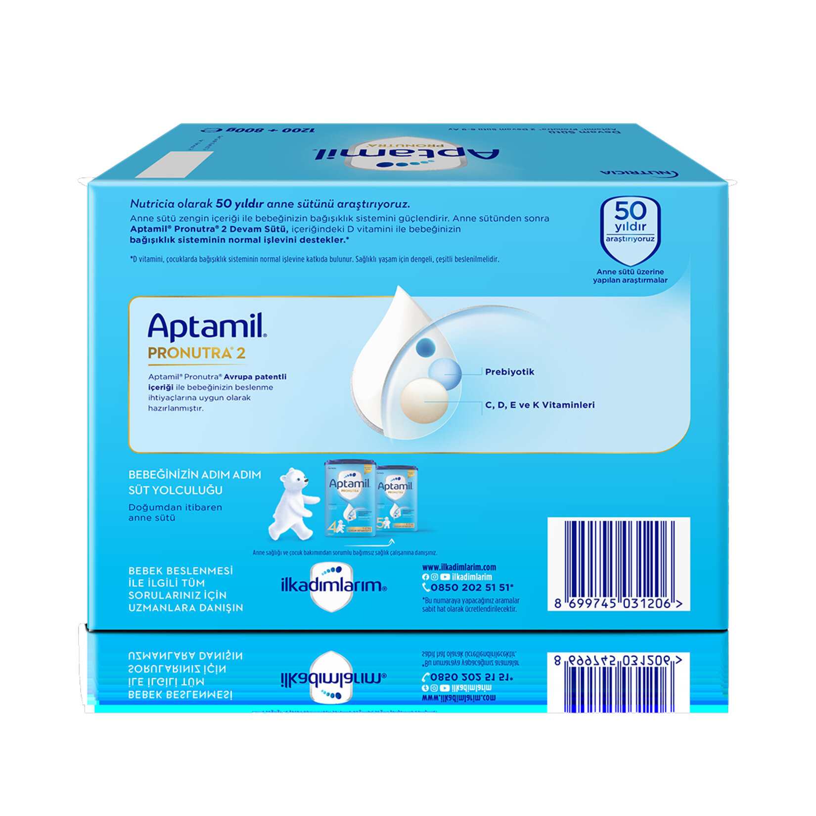 Aptamil Pronutra 2 Devam Sütü 1.200+800 G - Görsel 2
