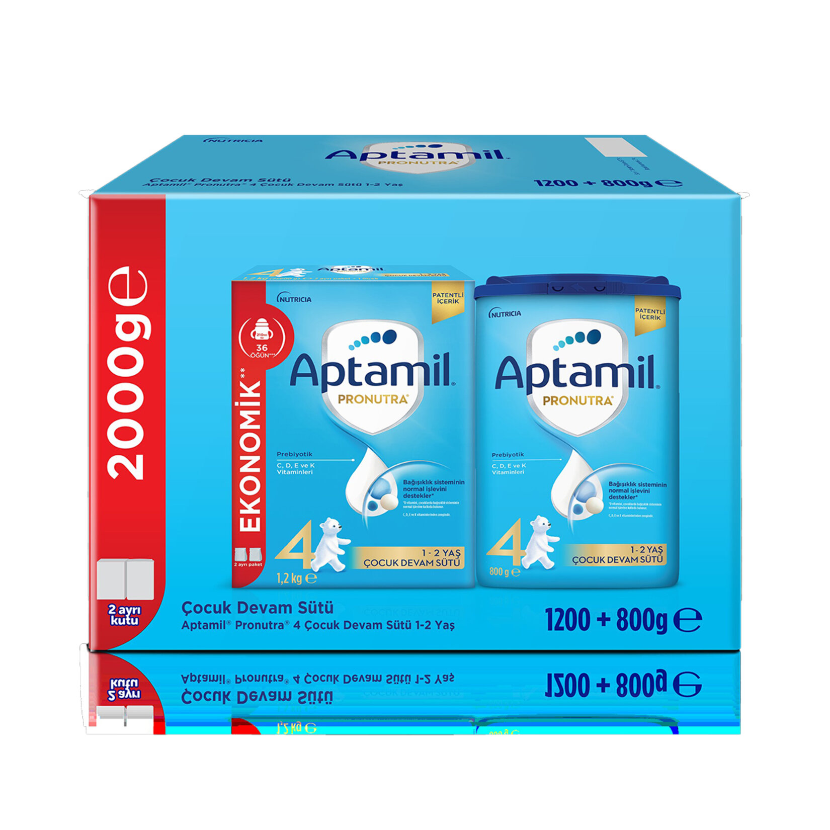 Aptamil Pronutra 4 Devam Sütü 1200+800 G - Görsel 1
