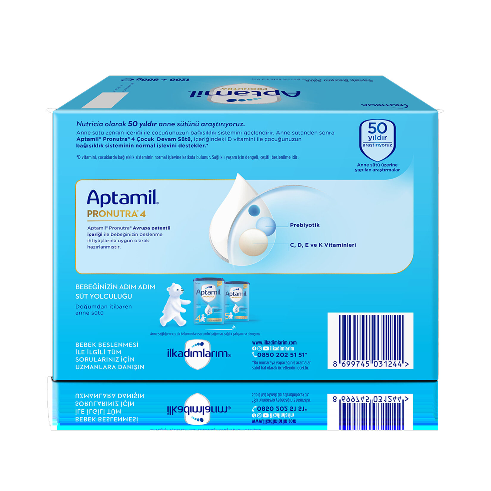 Aptamil Pronutra 4 Devam Sütü 1200+800 G - Görsel 2