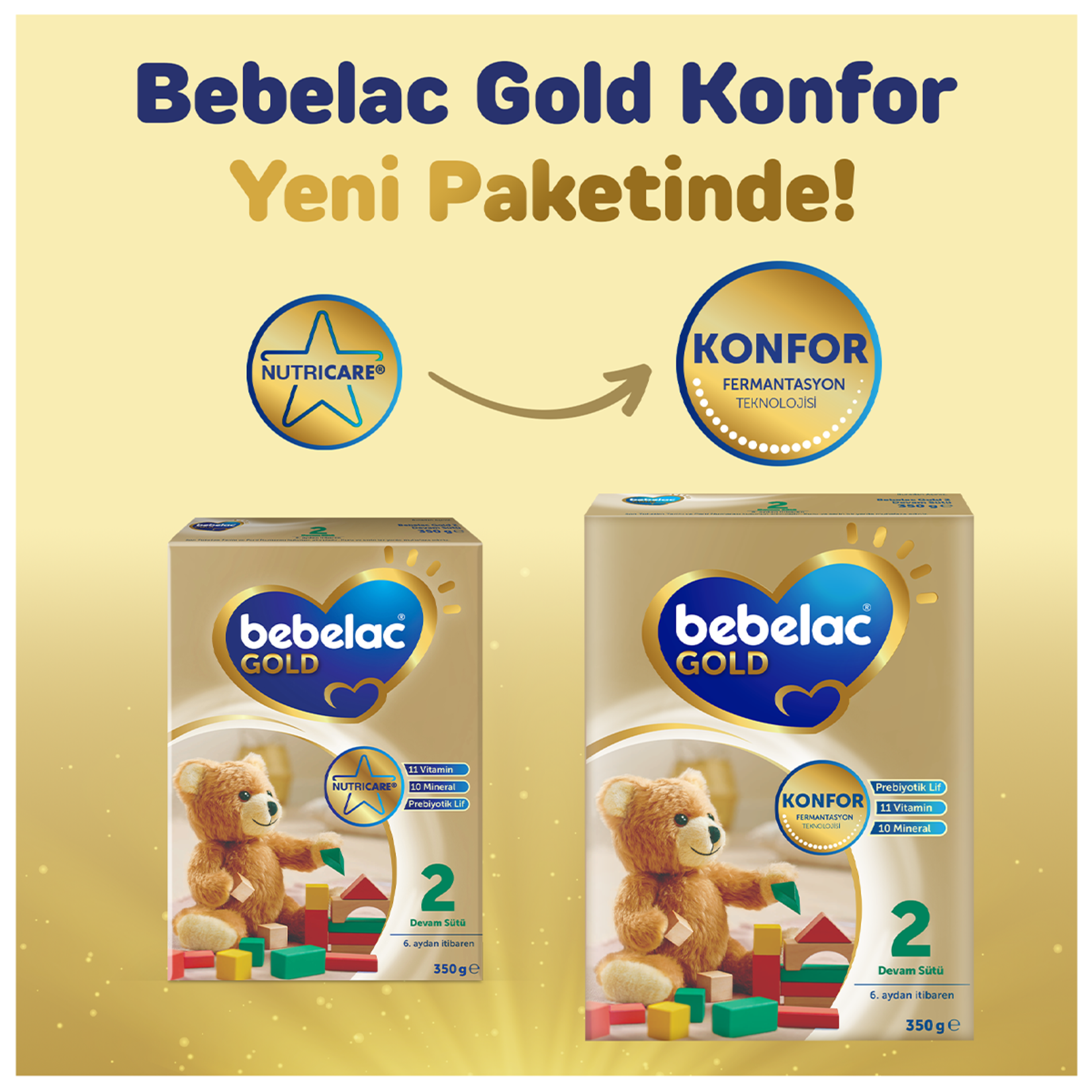 Bebelac Gold Konfor 2 Devam Sütü 6-12 Ay  350 G - Görsel 2