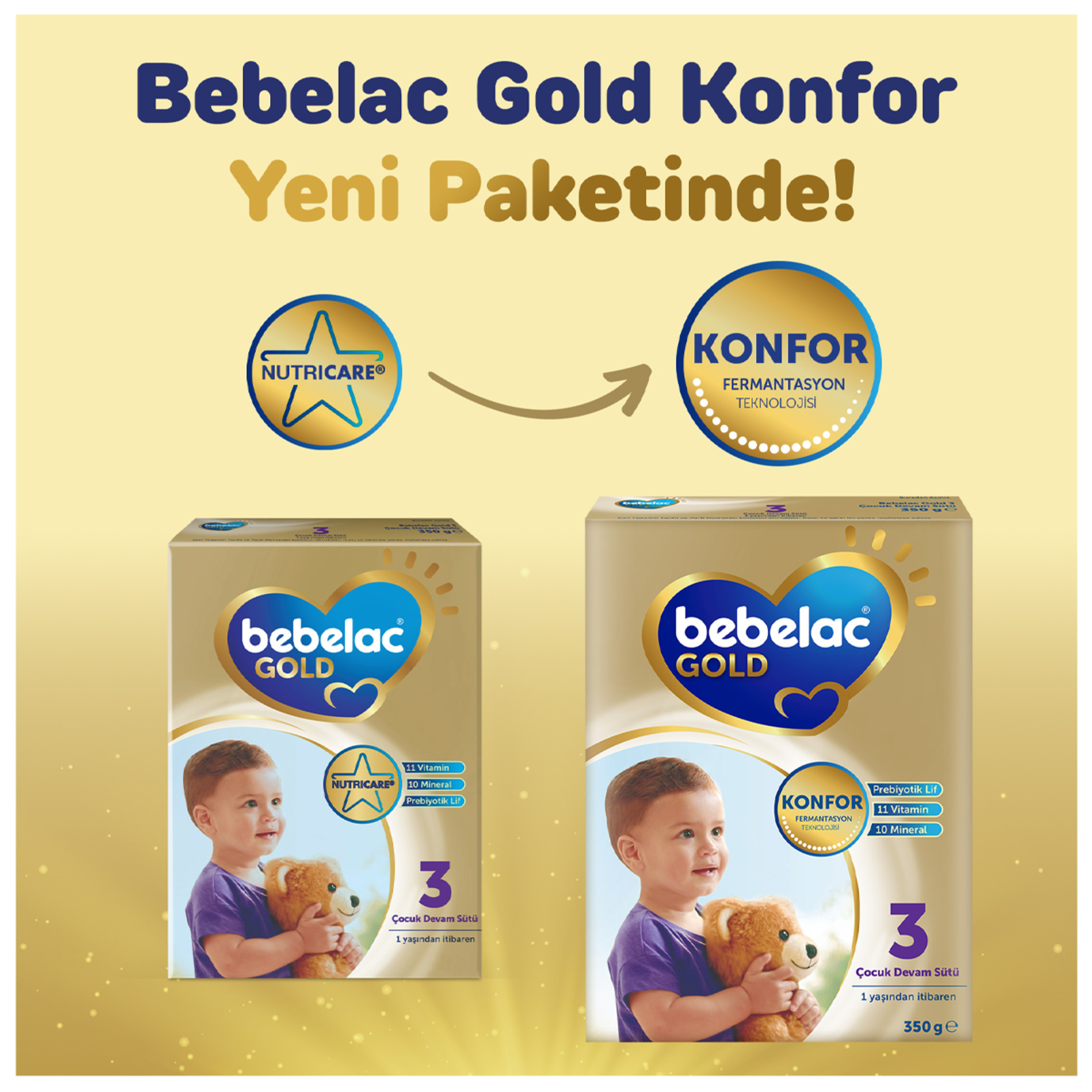 Bebelac Gold Konfor 3 Devam Sütü 1 Yaş+ 800 G - Görsel 2