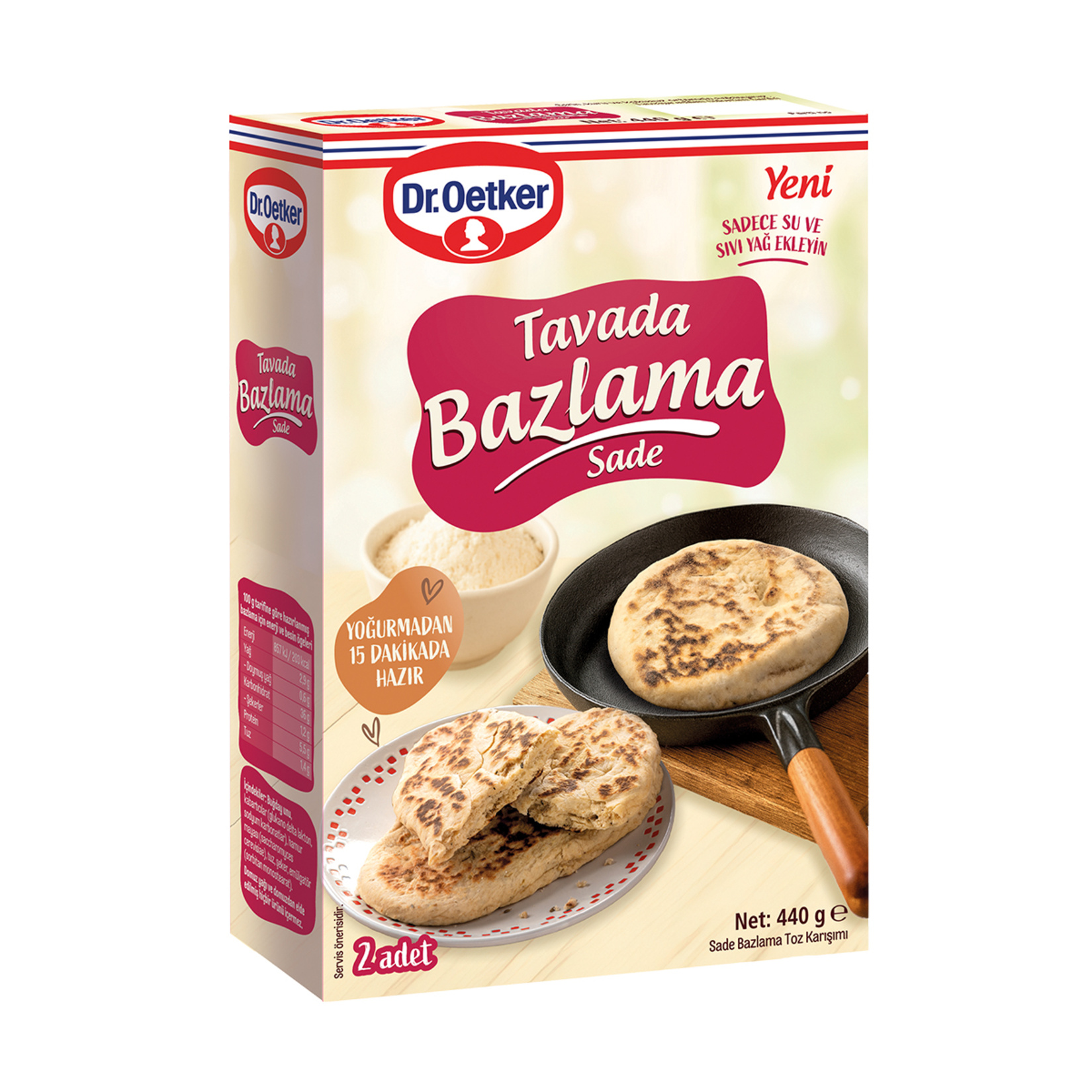Dr.Oetker Tavada Bazlama Sade 440 G - Görsel 1