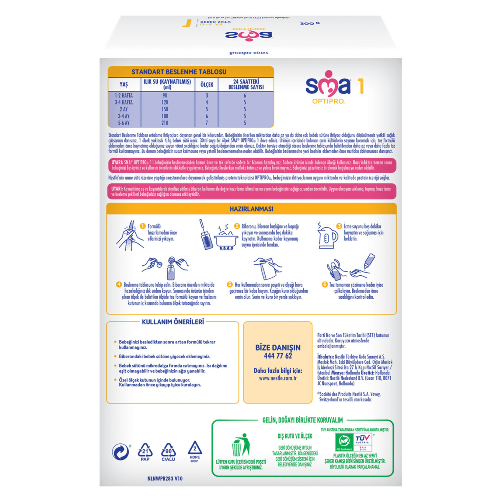 Sma Optipro 1 0-6 Ay Bebek Sütü 300 G - Görsel 2