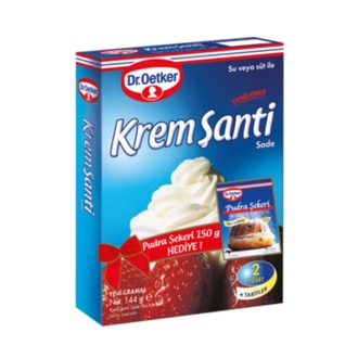 Dr.Oetker Krem Şanti 144 G + Pudra Şekeri 329 G