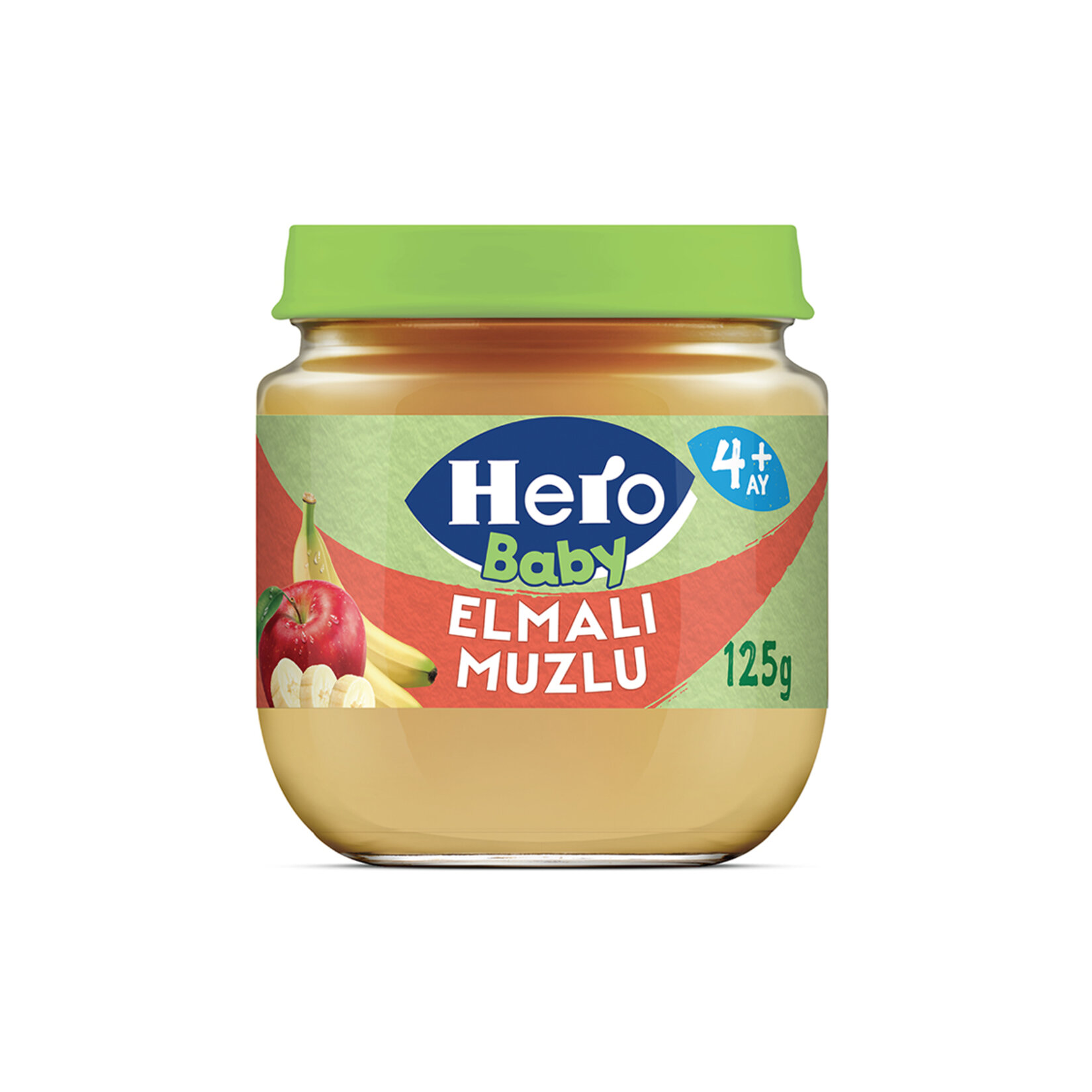 Hero Baby Elma Muz Püreli Kavanoz Mama 125 G - Görsel 1