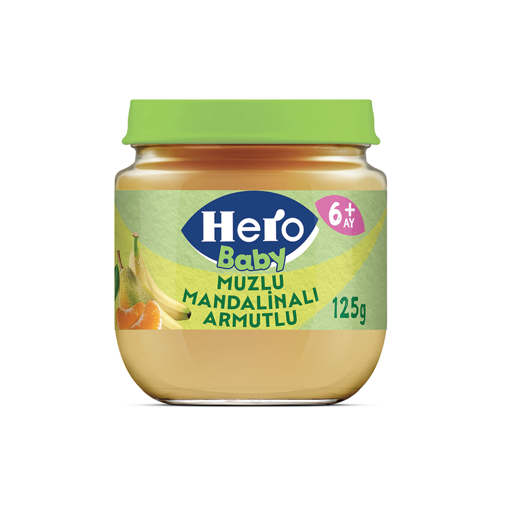 Hero Baby Muz Mandalina Armut Püreli Kavanoz Mama 125 G - Görsel 1