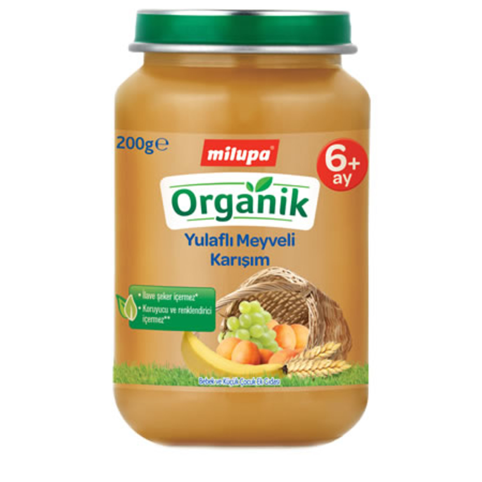 Milupa Organik Yulaflı Meyveli Karışım Kavanoz 200 G 6+ Ay