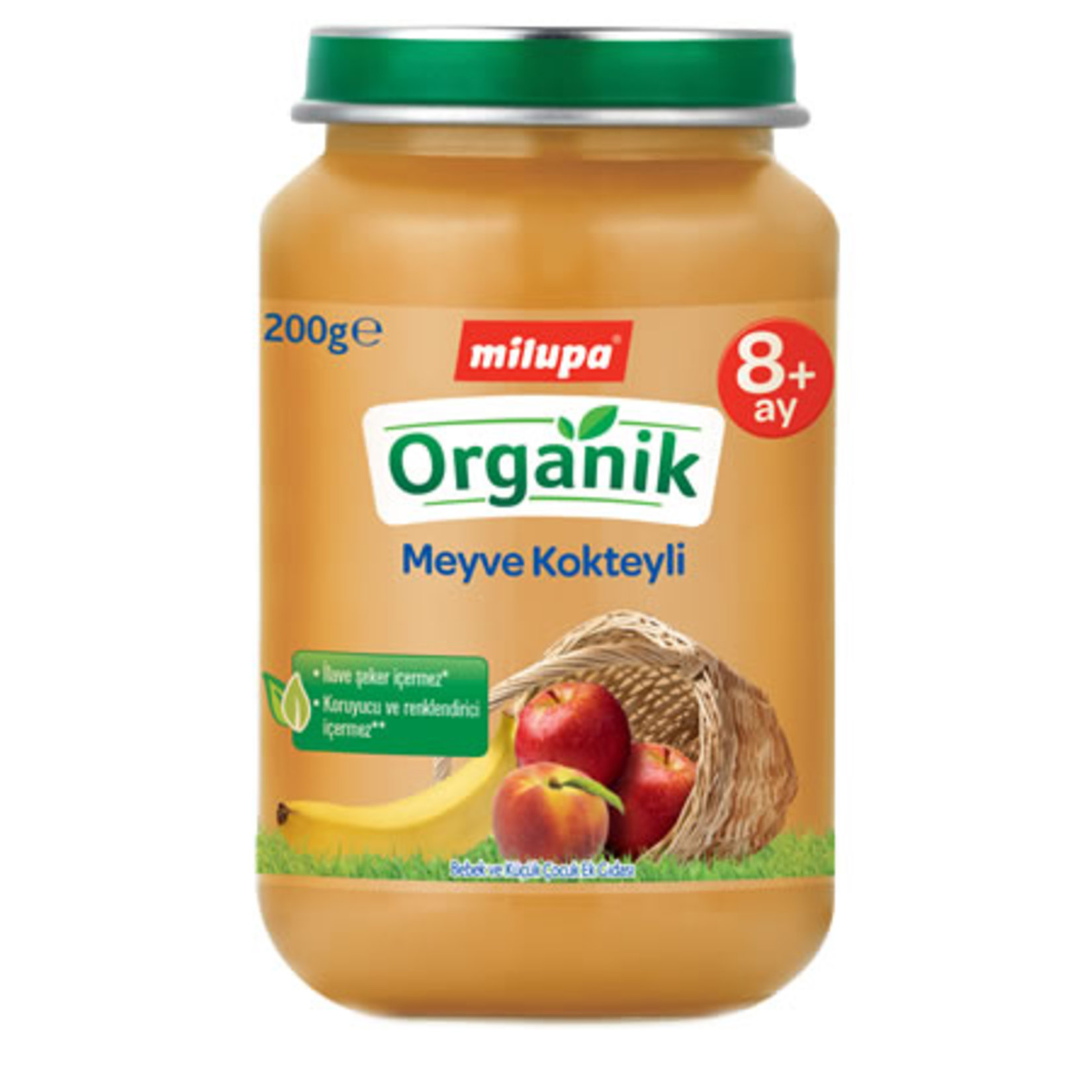 Milupa Organik Meyve Kokteyli Kavanoz 200 G 8+ Ay