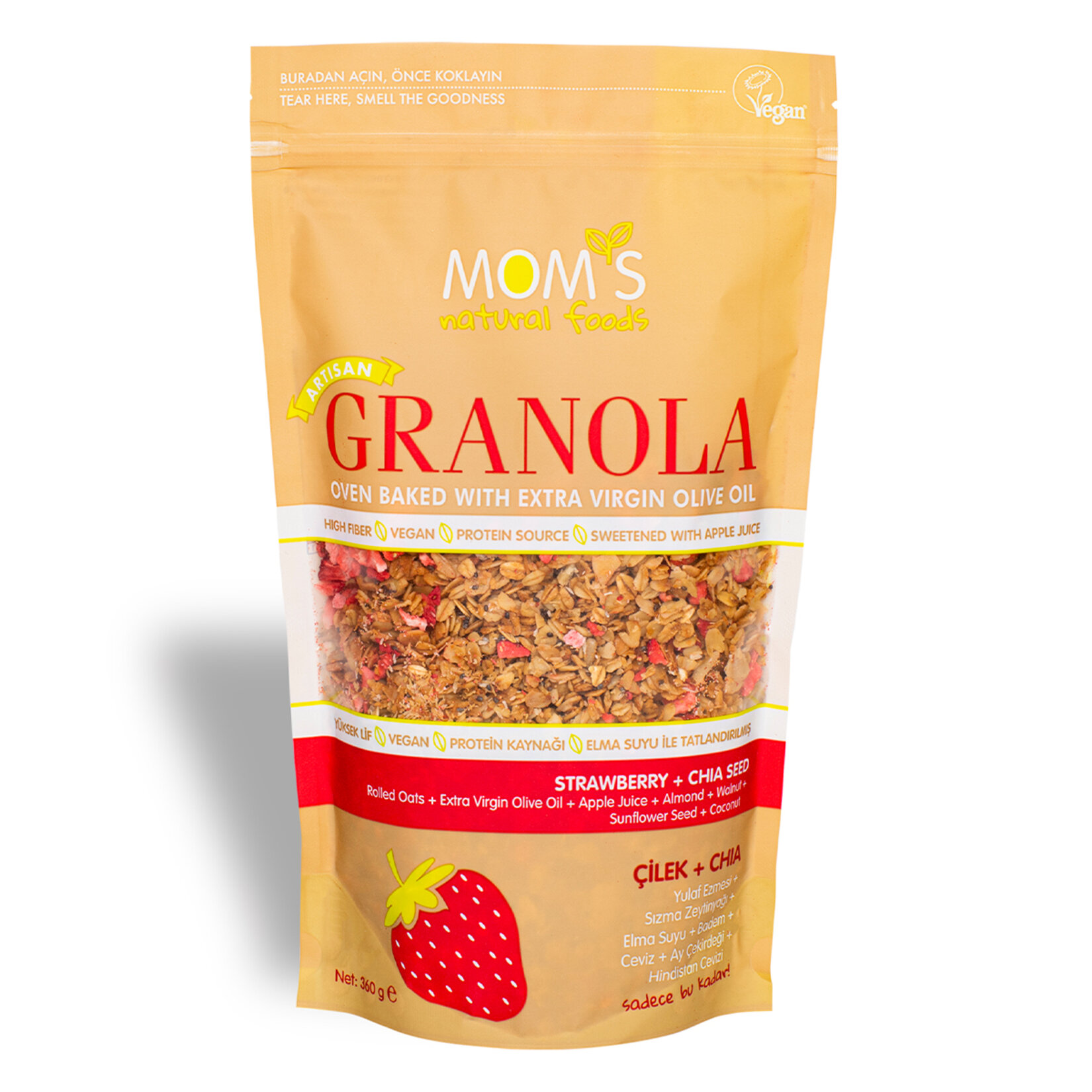 Moms Granola Çilek Chia 360 G - Görsel 1