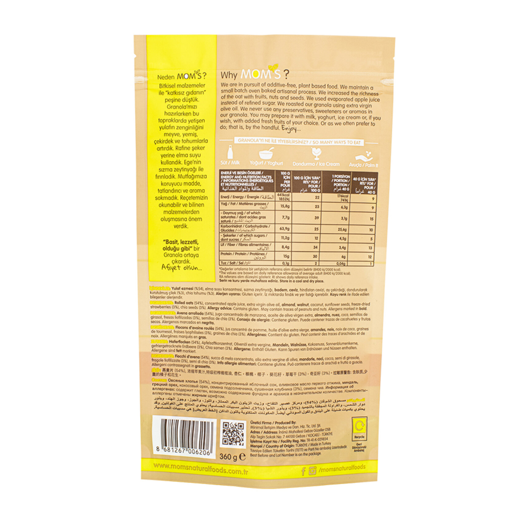 Moms Granola Çilek Chia 360 G - Görsel 2