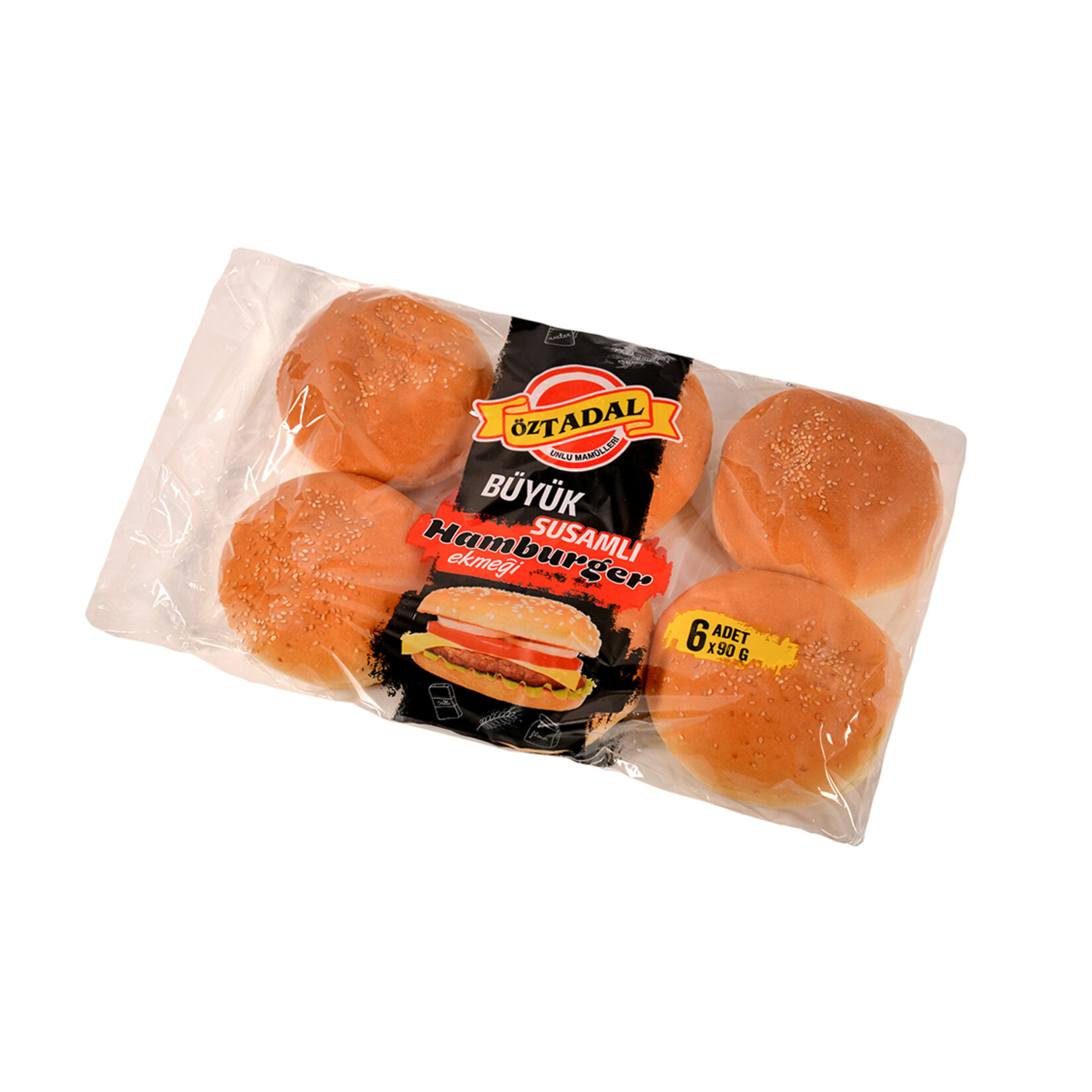 Öztadal Susamlı Hamburger Ekmeği 6'lı 540G