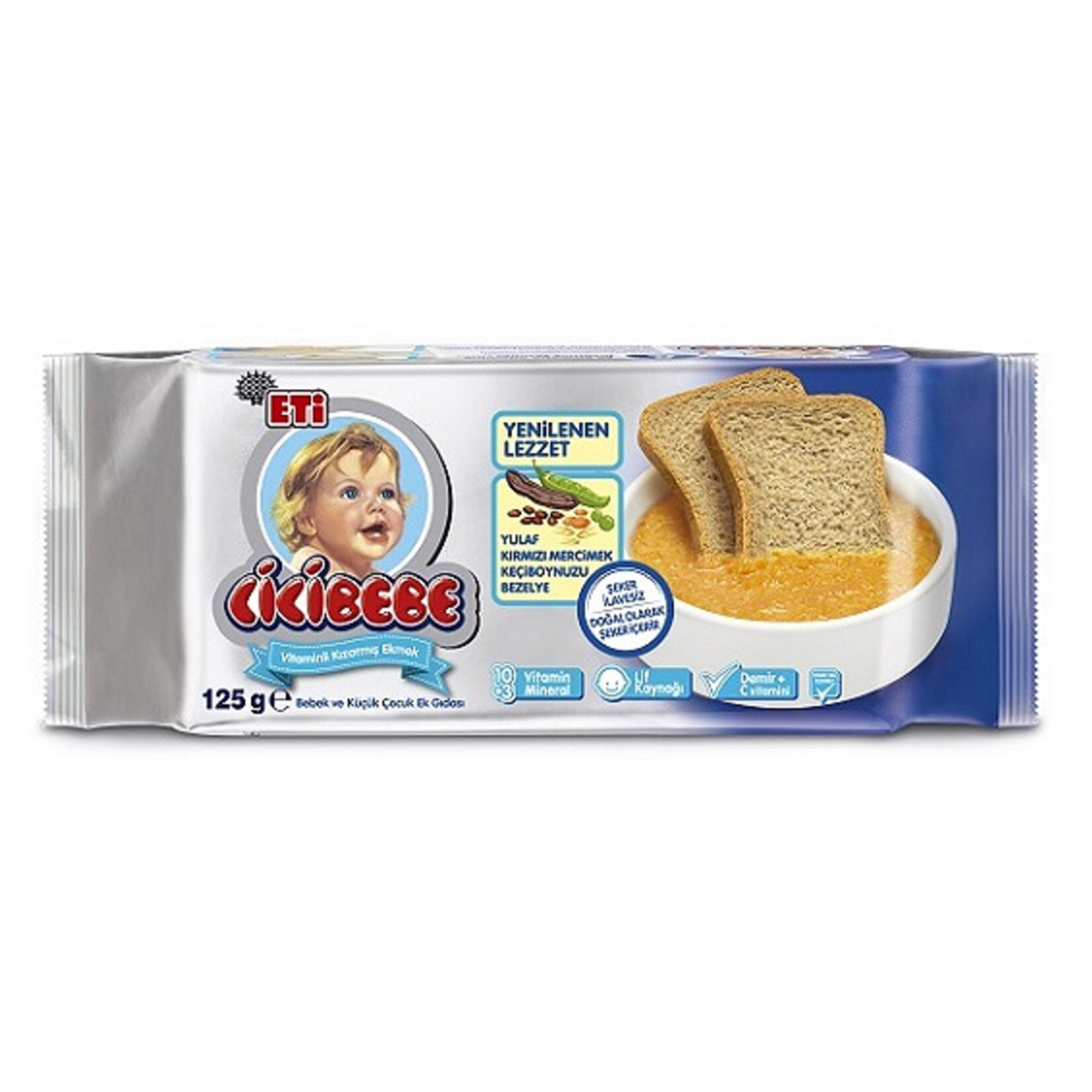 Eti Cicibebe Şekersiz Ekmek 125 G