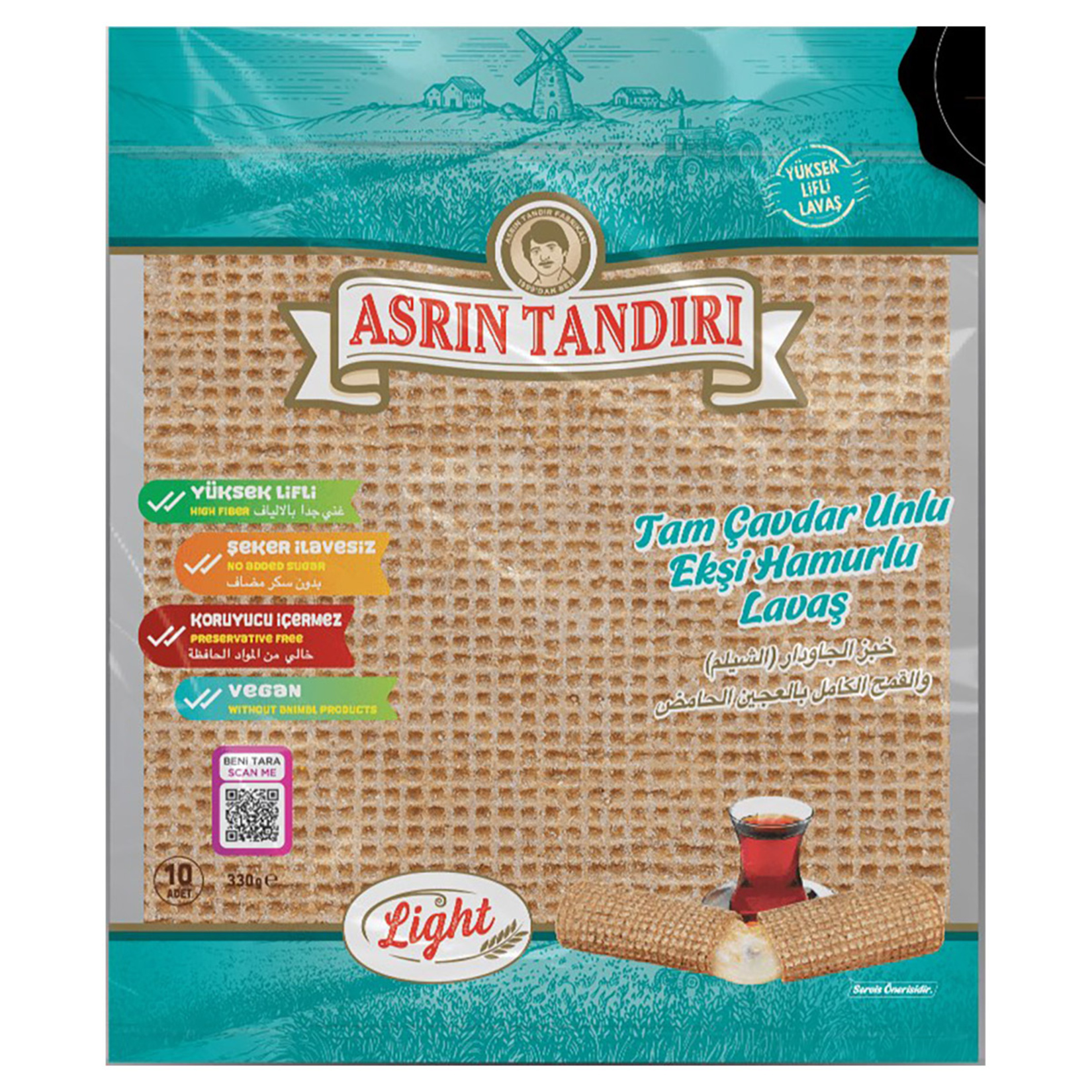 Asrın Tandırı Çavdar Unlu Ekşi Mayalı Lavaş 10'lu 330 G