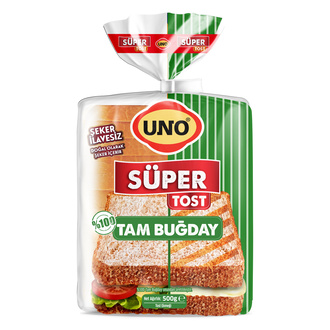 Uno Süper Tost %100 Tam Buğdaylı 500 g