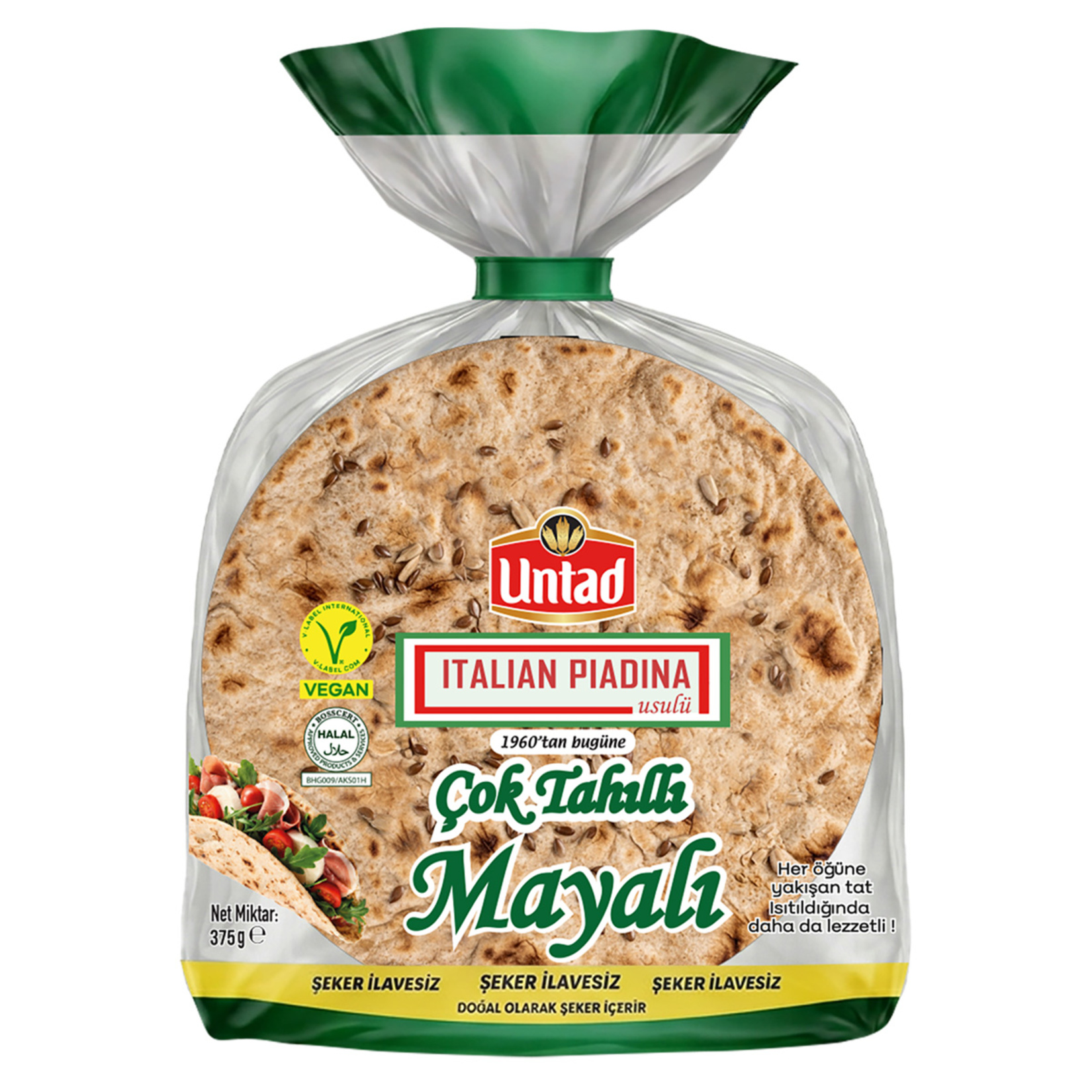 Untad Italian Piadina Usulü Tahıl Mayalı 375 G