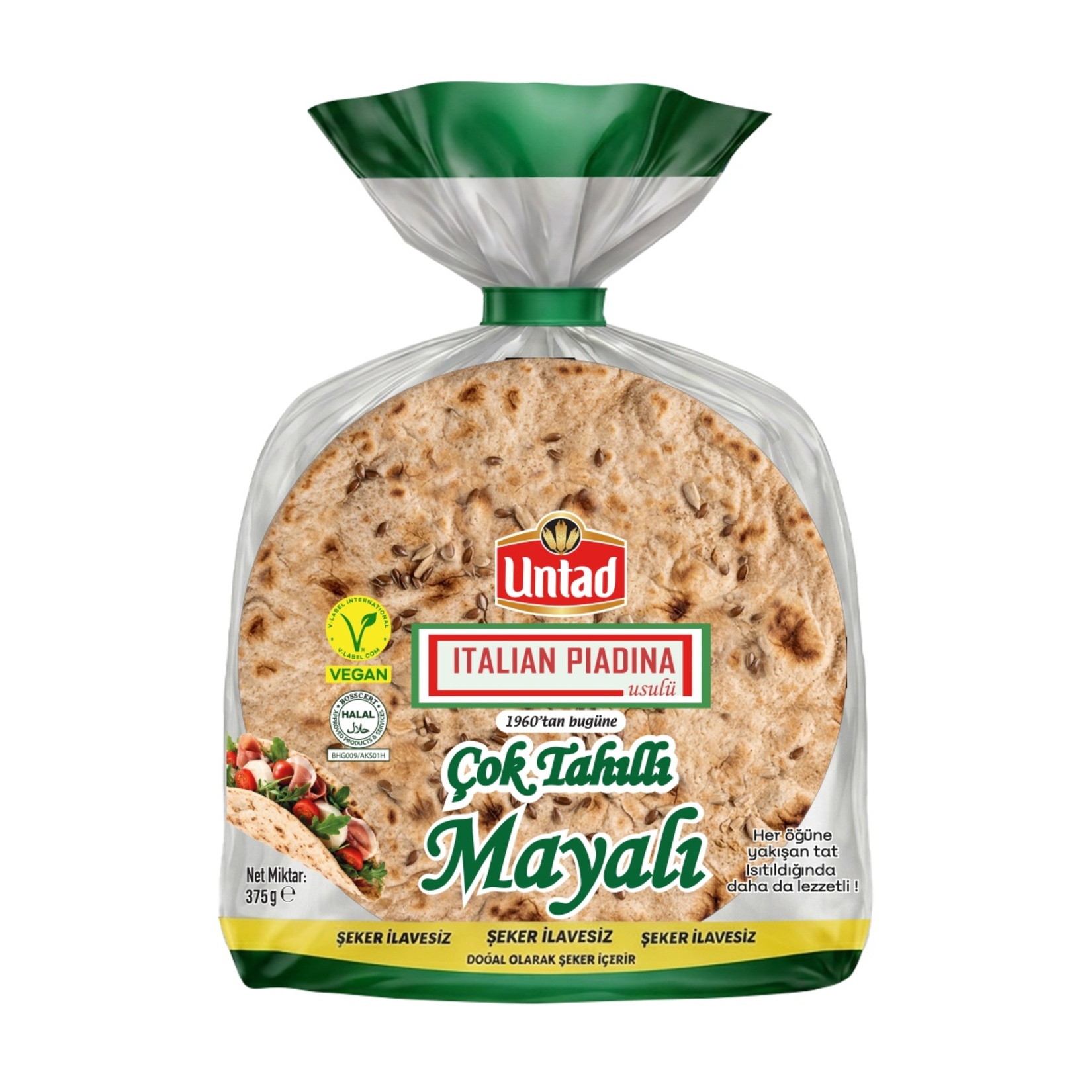 Untad Italian Piadina Usulü Tahıl Mayalı 375 G