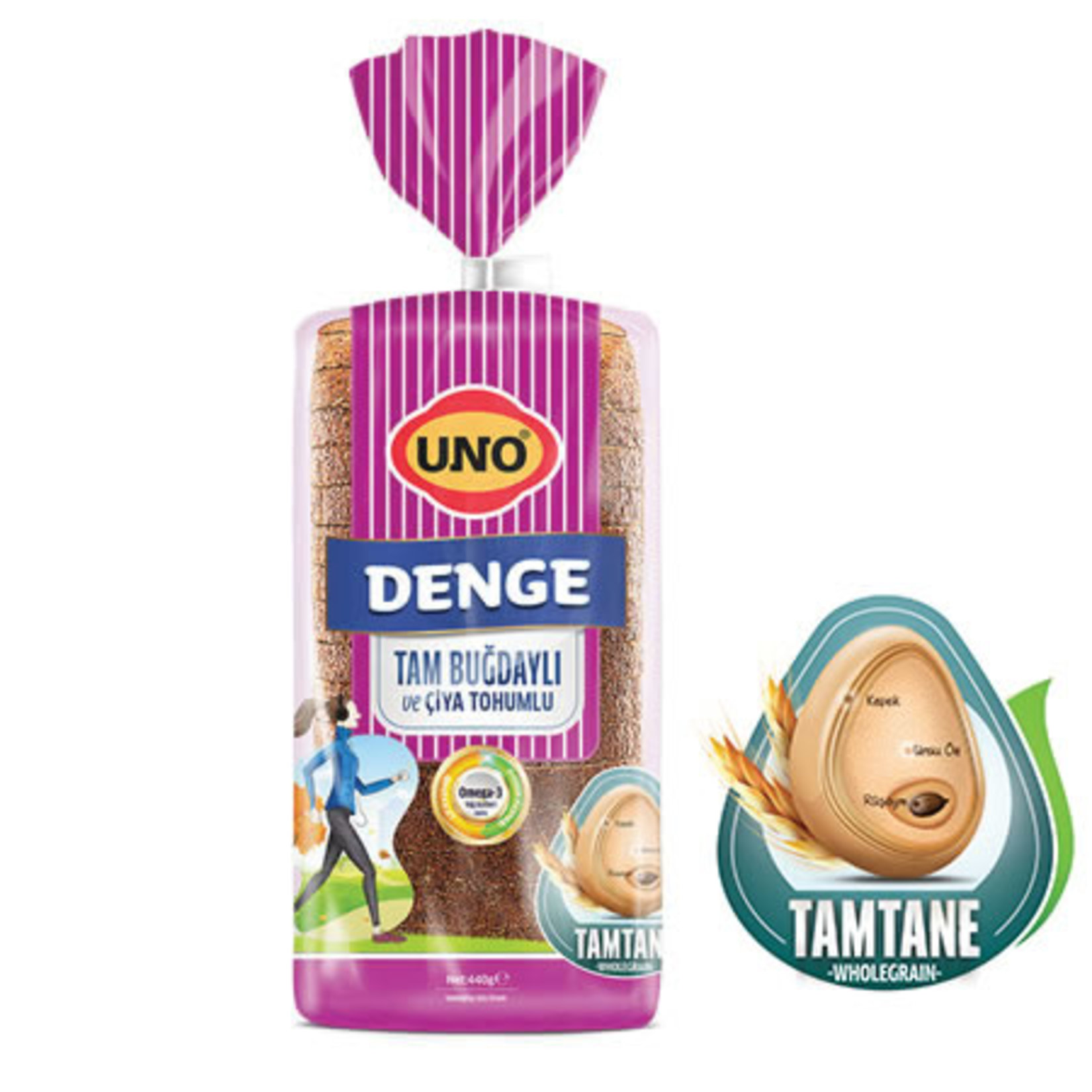 Uno Denge Tam Buğdaylı Ve Çiya Tohumlu Ekmek 470 G
