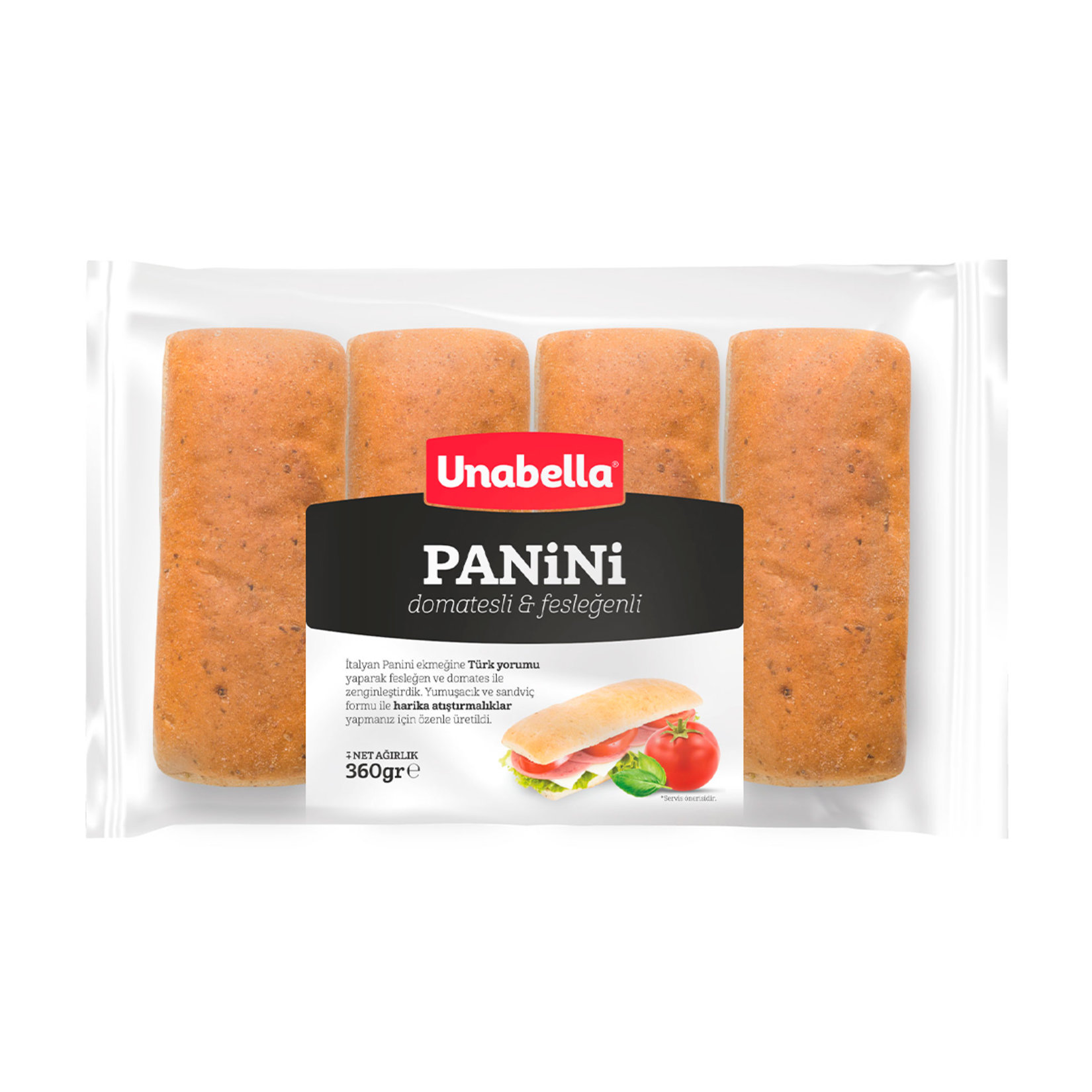 Unabella Panini Domatesli Fesleğenli 4'lü 360 G