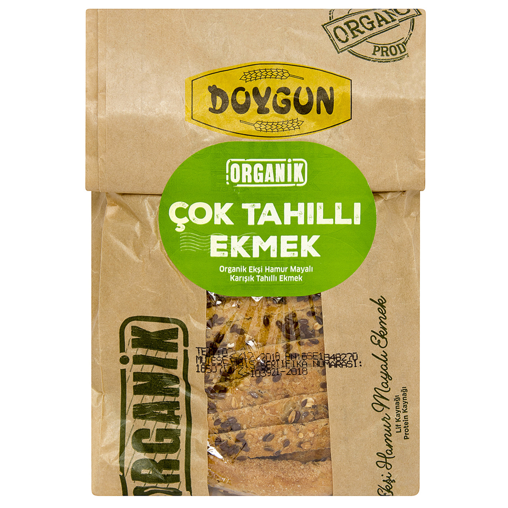 Doygun Organik Çok Tahıllı Ekmek 500 G