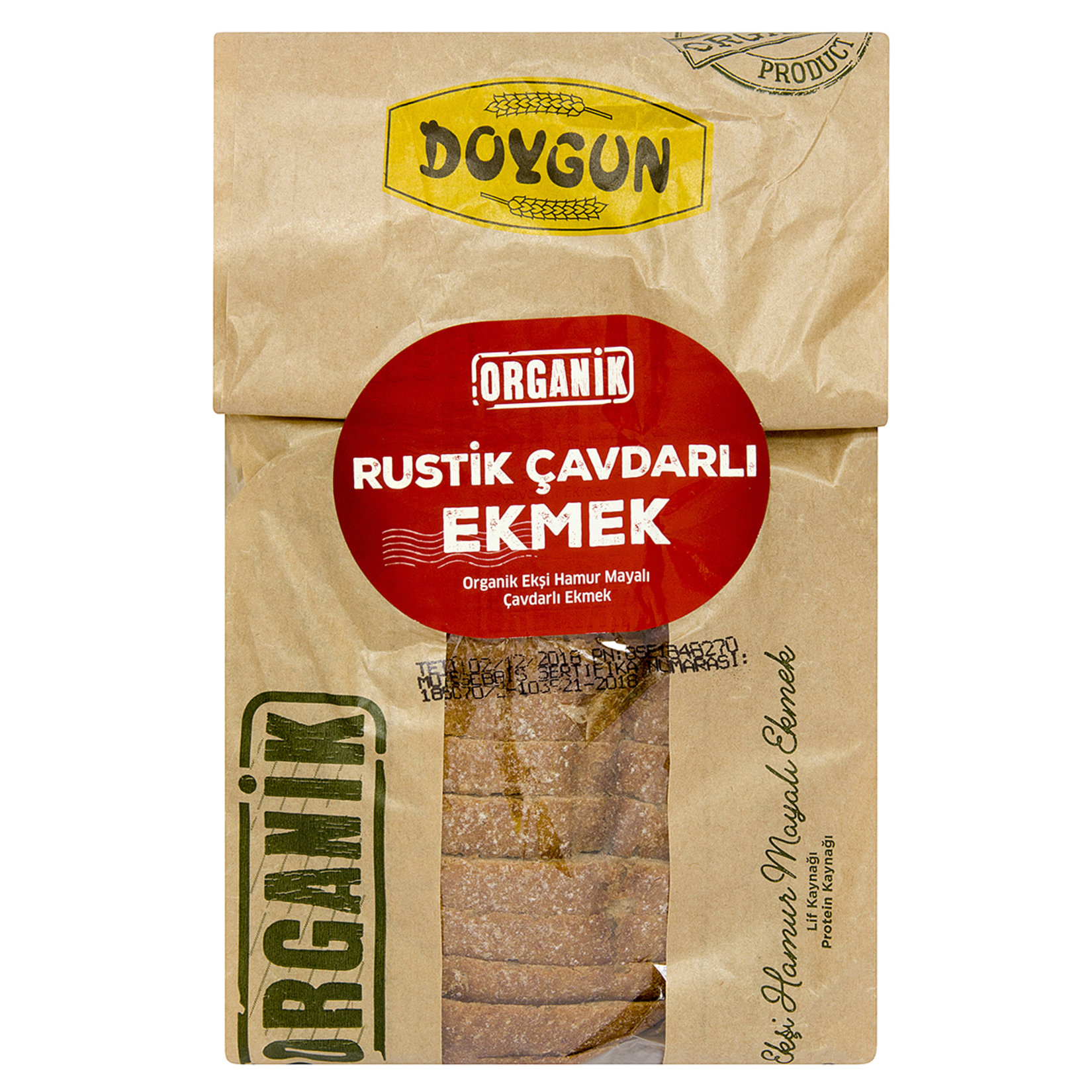Doygun Organik Rustik Çavdar Ekmeği 500G