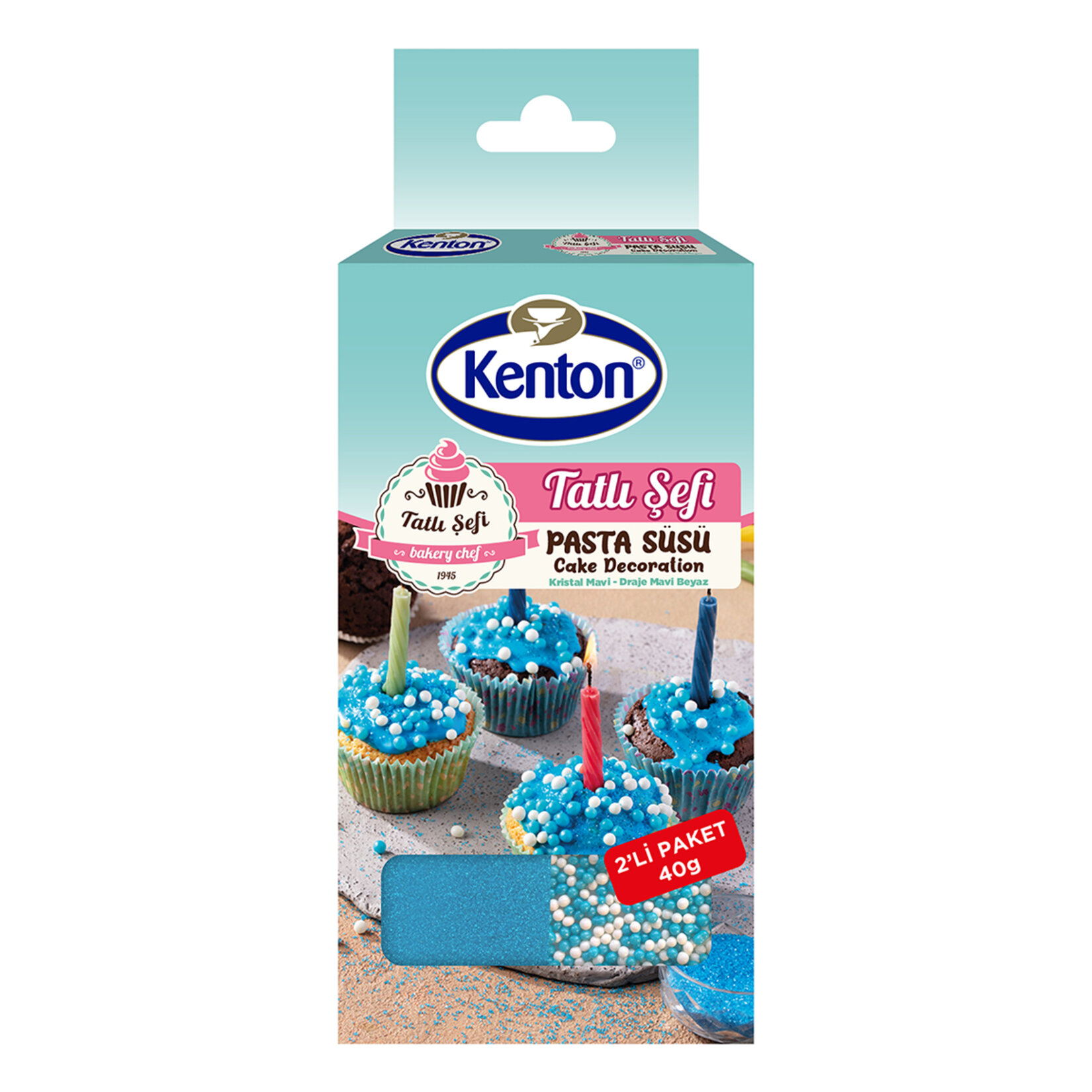Kenton Pas Süs Kristal Mavi Draje Mavi Beyaz 40 G