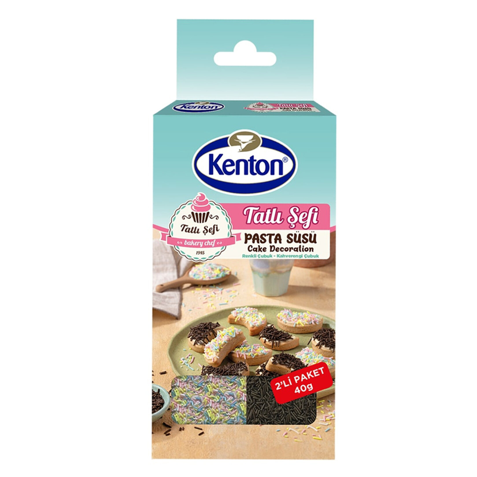 Kenton Pasta Süs Çubuk Renkli ve Kahve 40 G