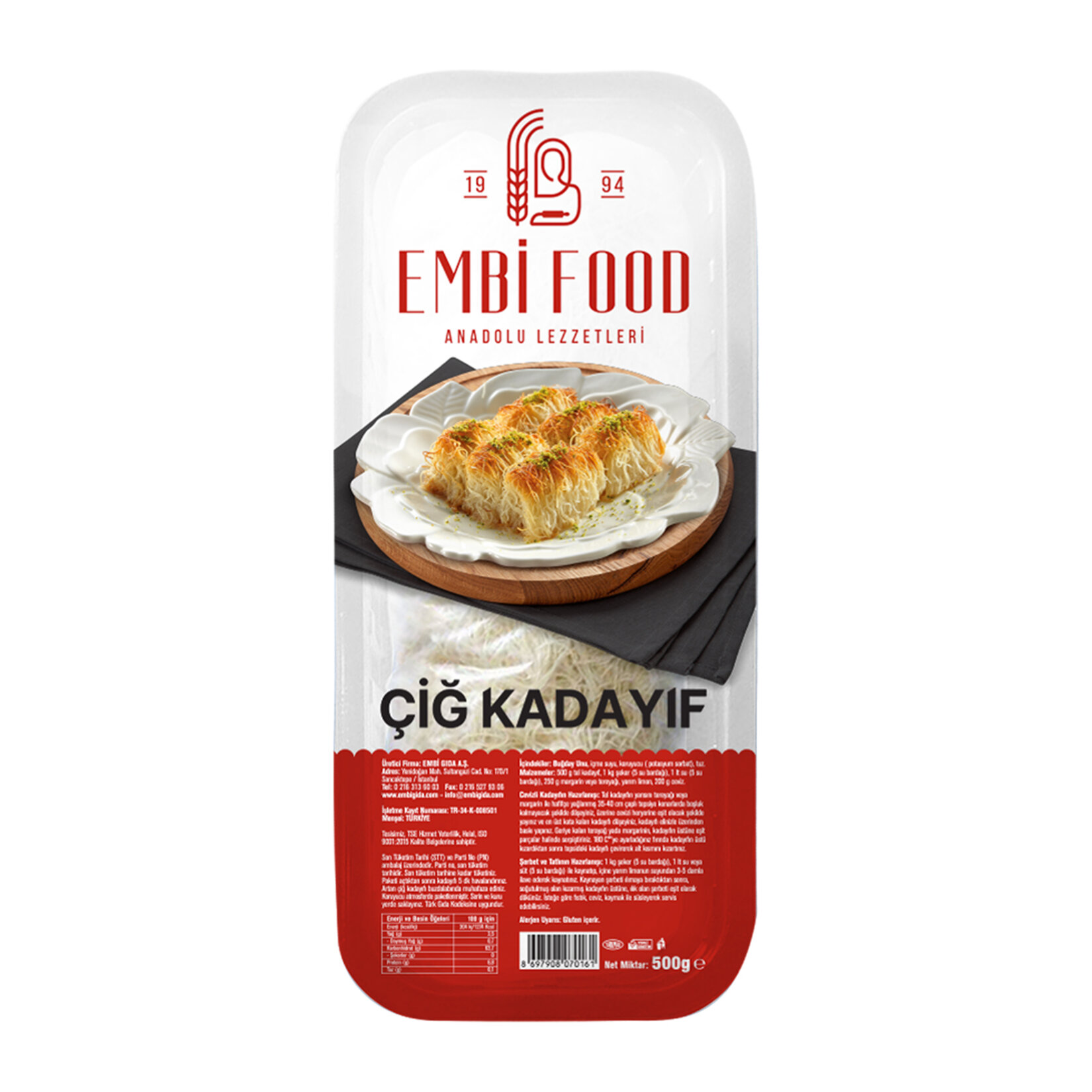 Embi Çiğ Kadayıf 500 G