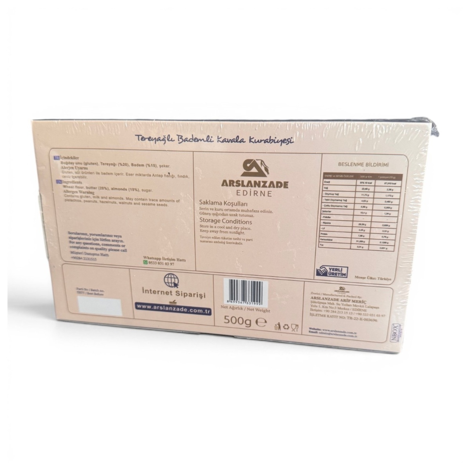 Arslanzade Tereyağlı Kavala Kurabiyesi 500 G - Görsel 2